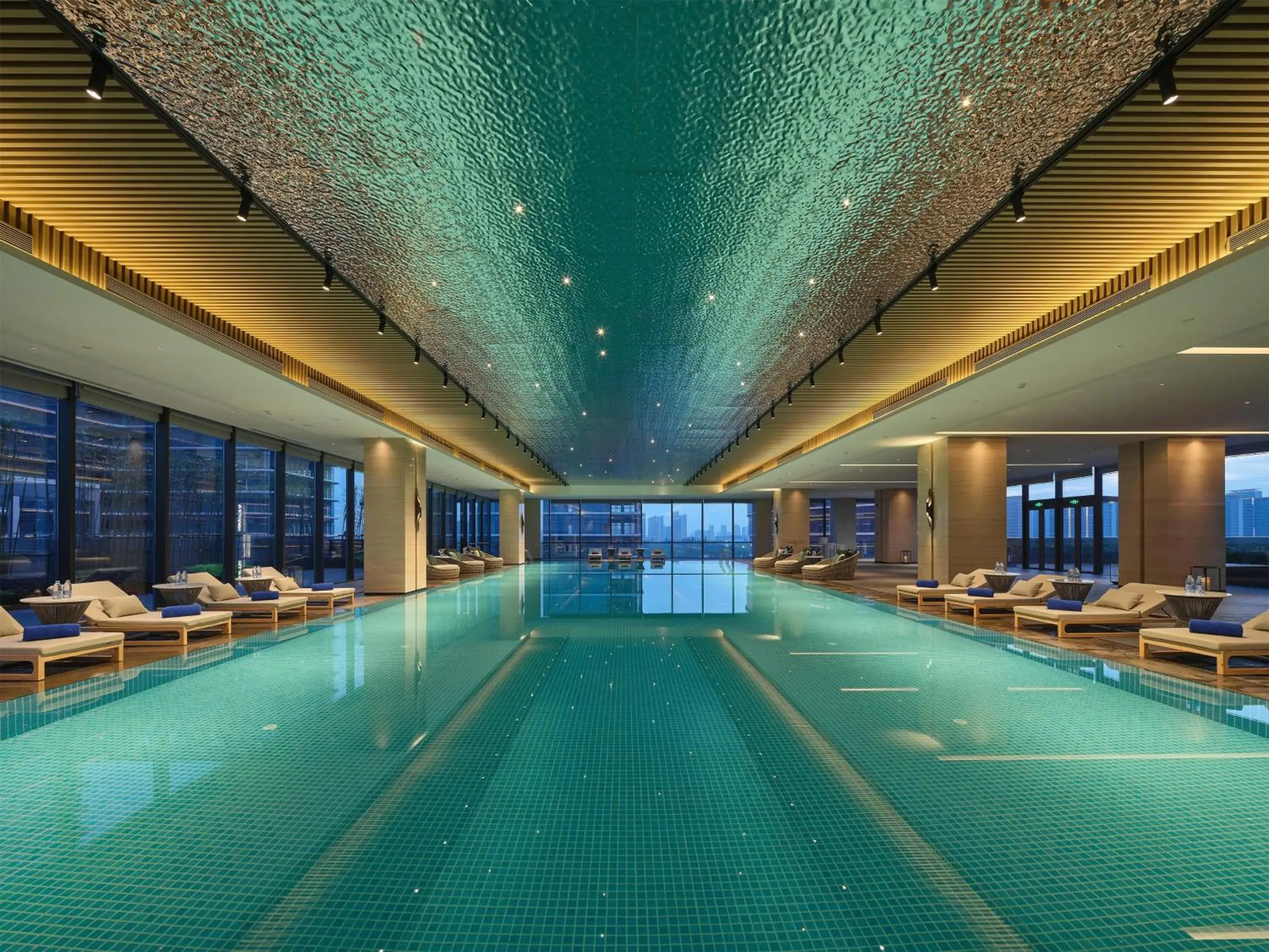 Pool view in Hilton Jiashan Pool view in Hilton Jiashan