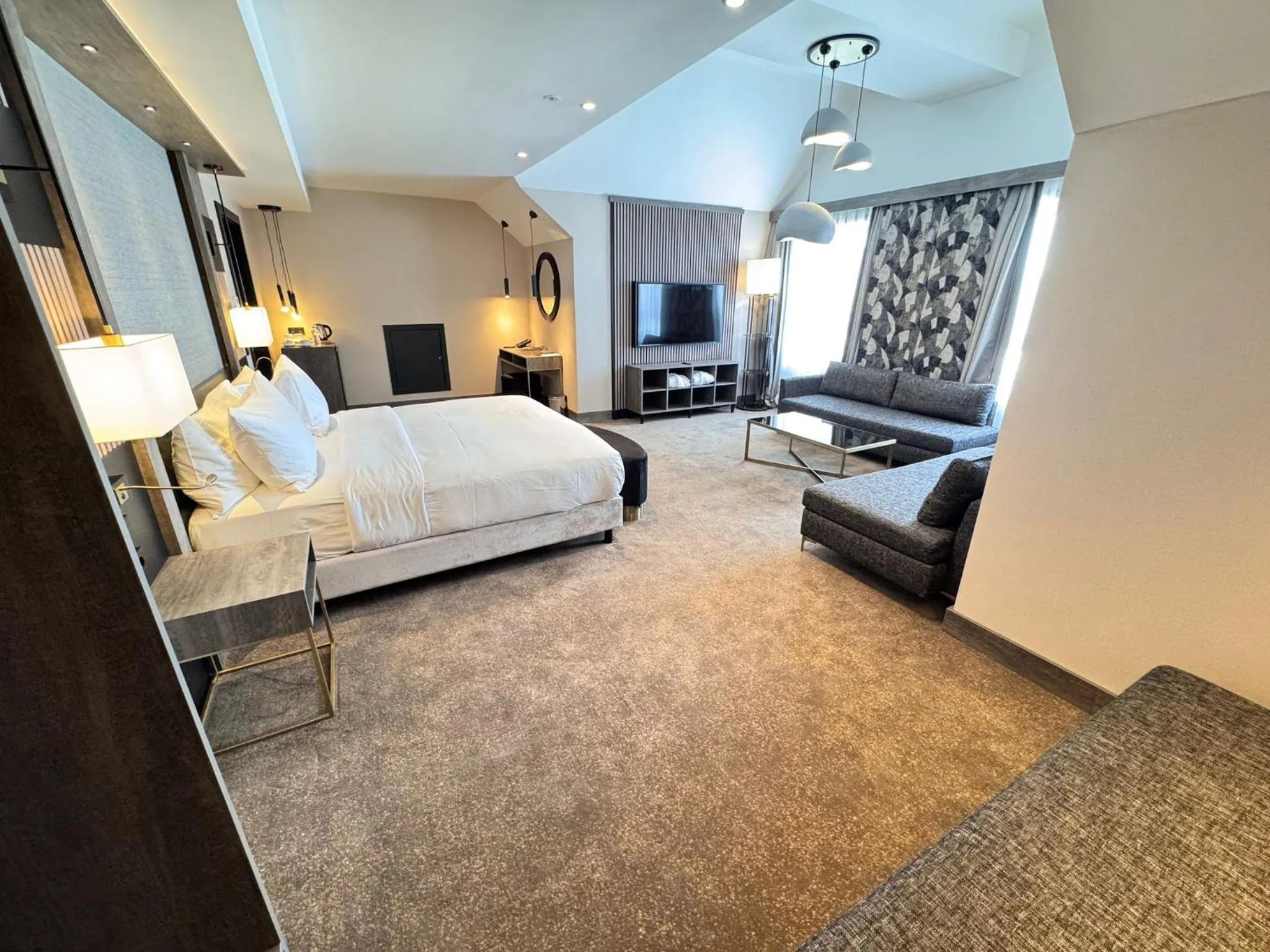 Communal lounge/ TV room, Bed in Doubletree By Hilton Kars Sarikamis