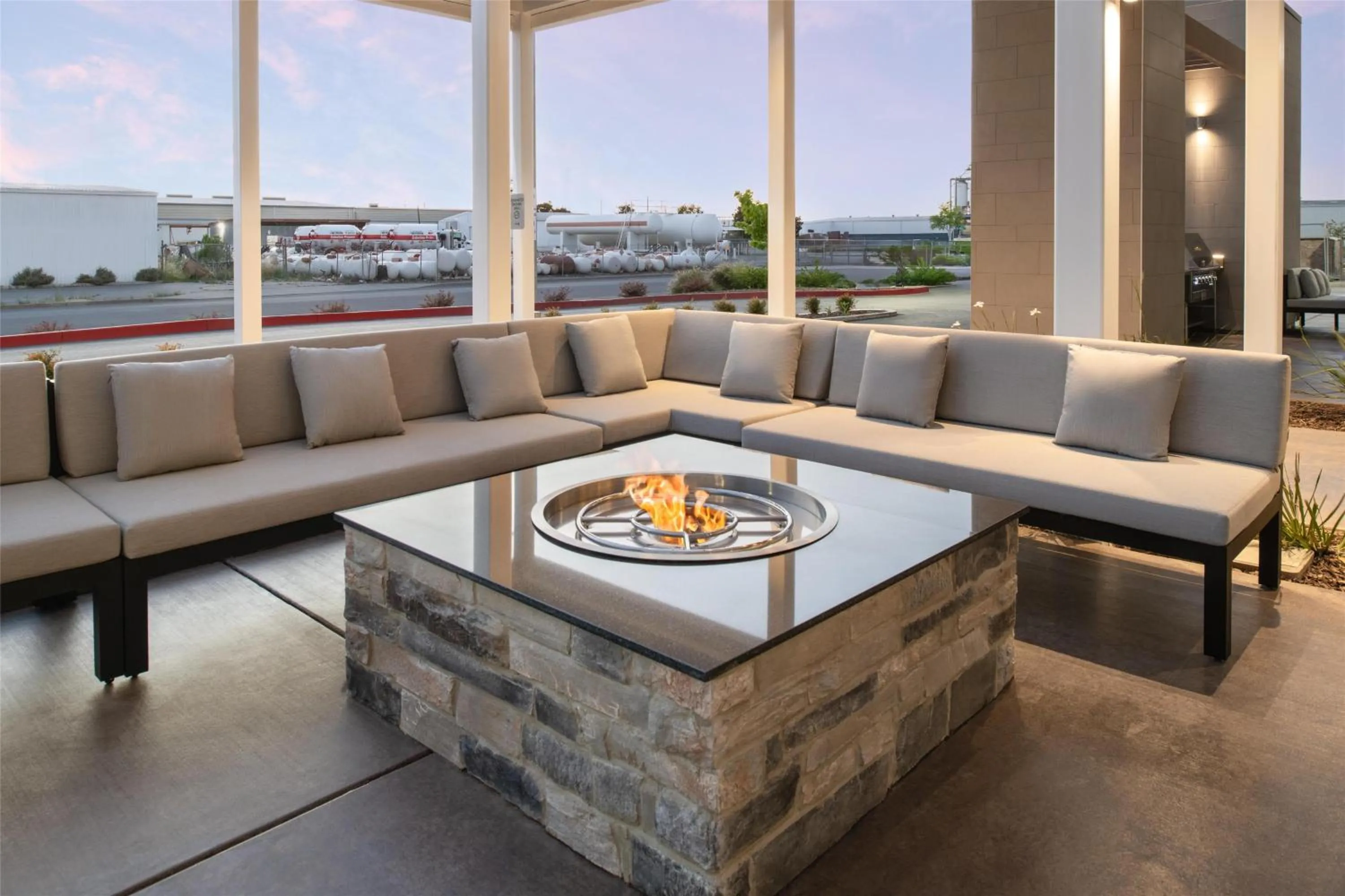 Patio in Home2 Suites By Hilton Woodland Sacramento