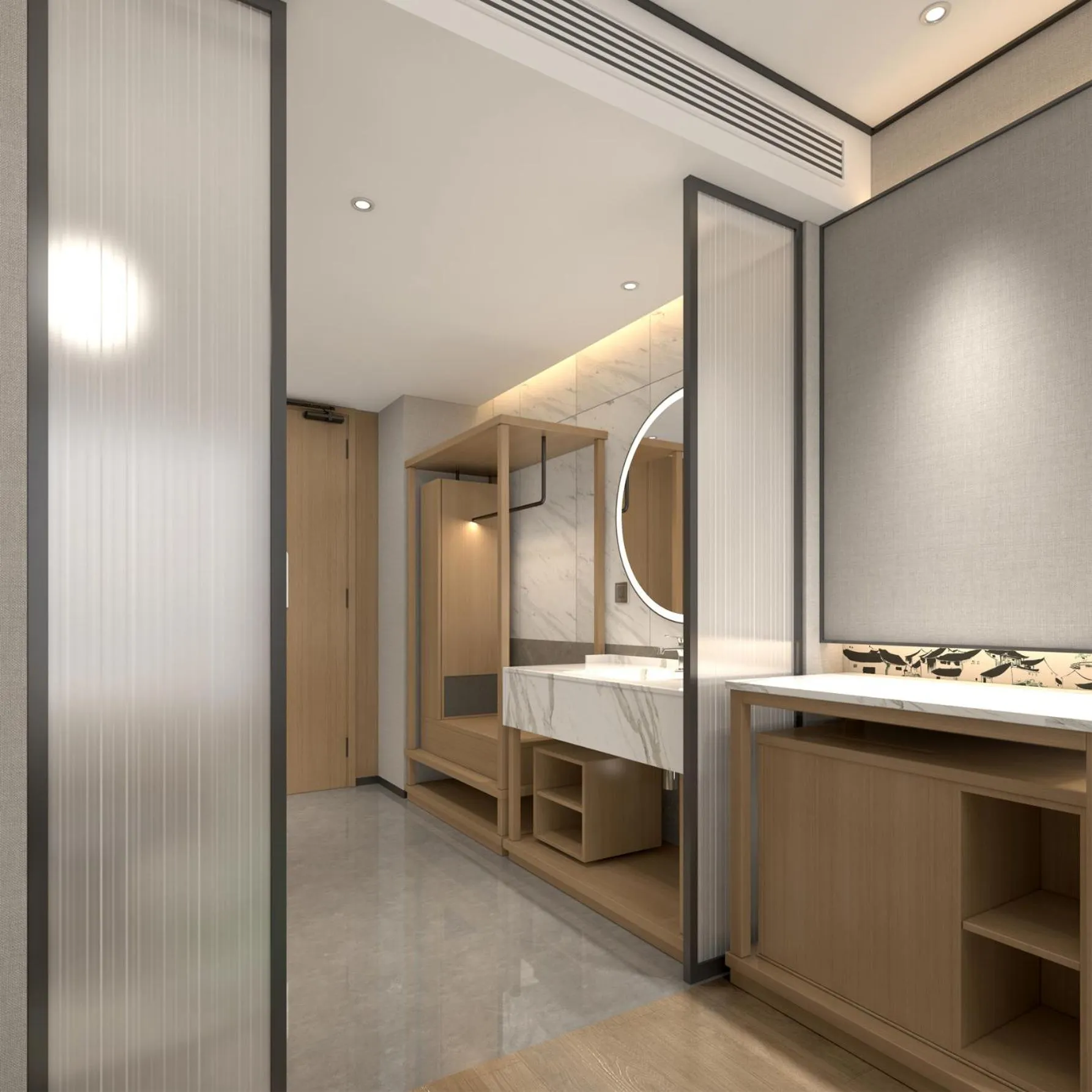 Bathroom, Bed in Hilton Garden Inn Suzhou Kunshan