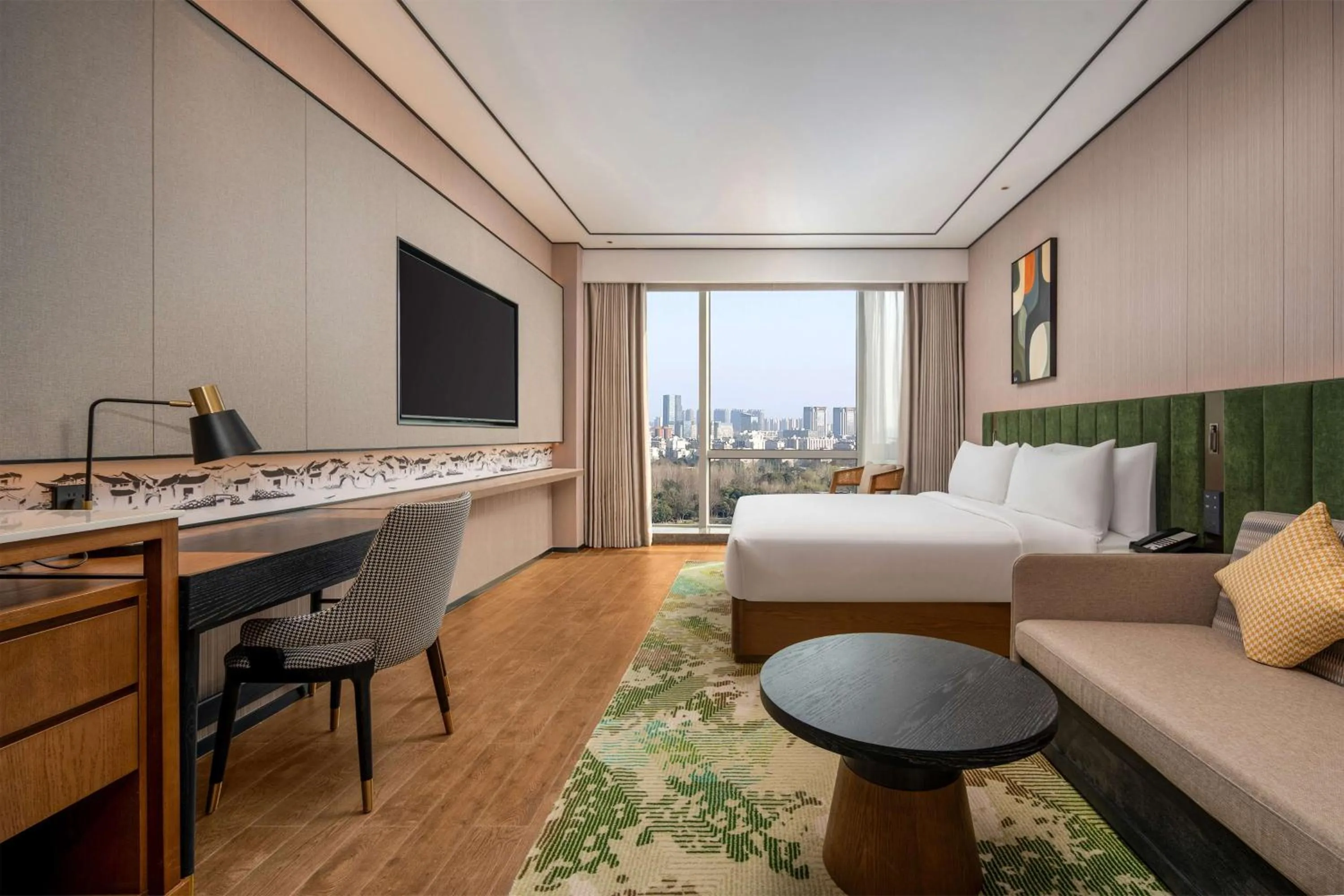 Bed in Hilton Garden Inn Suzhou Kunshan