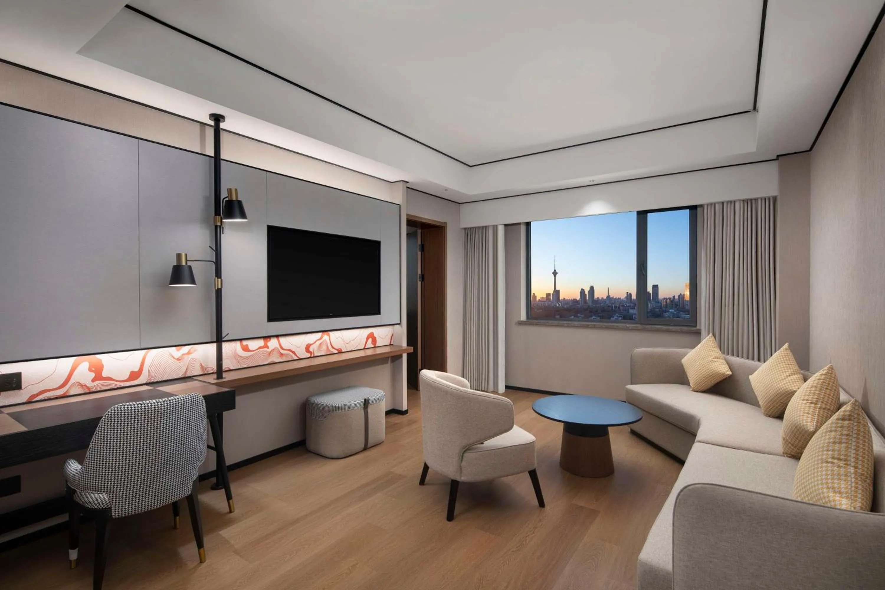 Living room in Hilton Garden Inn Tianjin Five Great Avenues