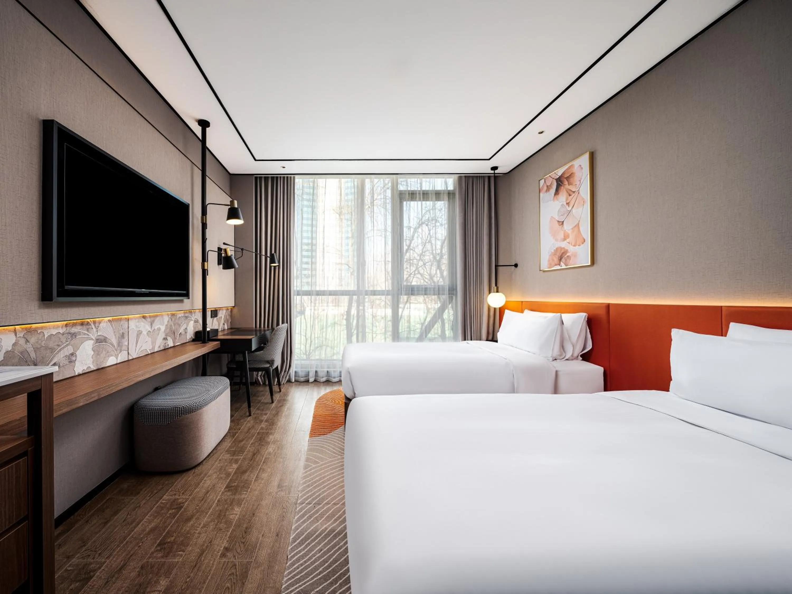 Bedroom, Bed in Hilton Garden Inn Beijing Guomao