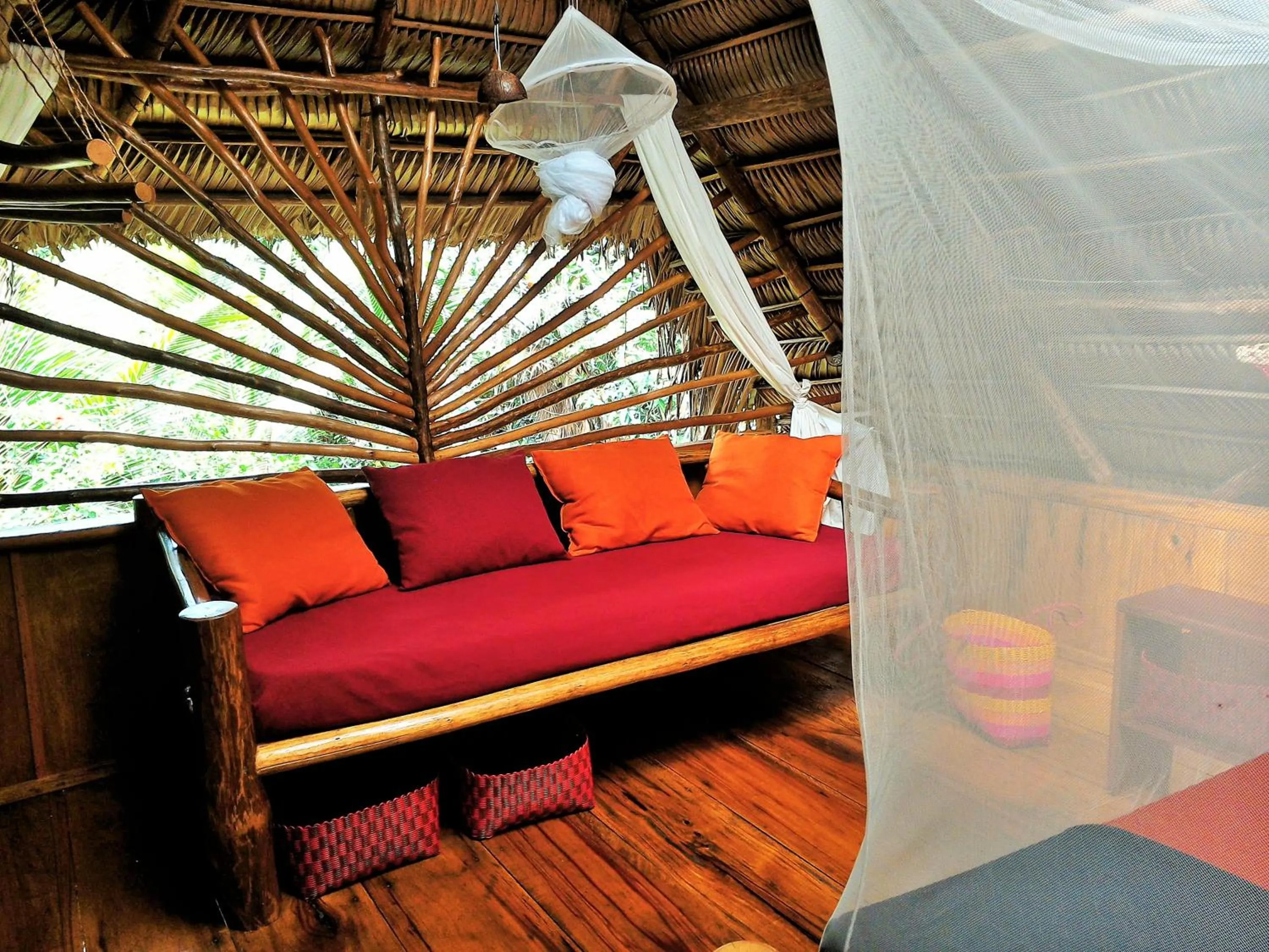 Seating area in El Hotelito Perdido