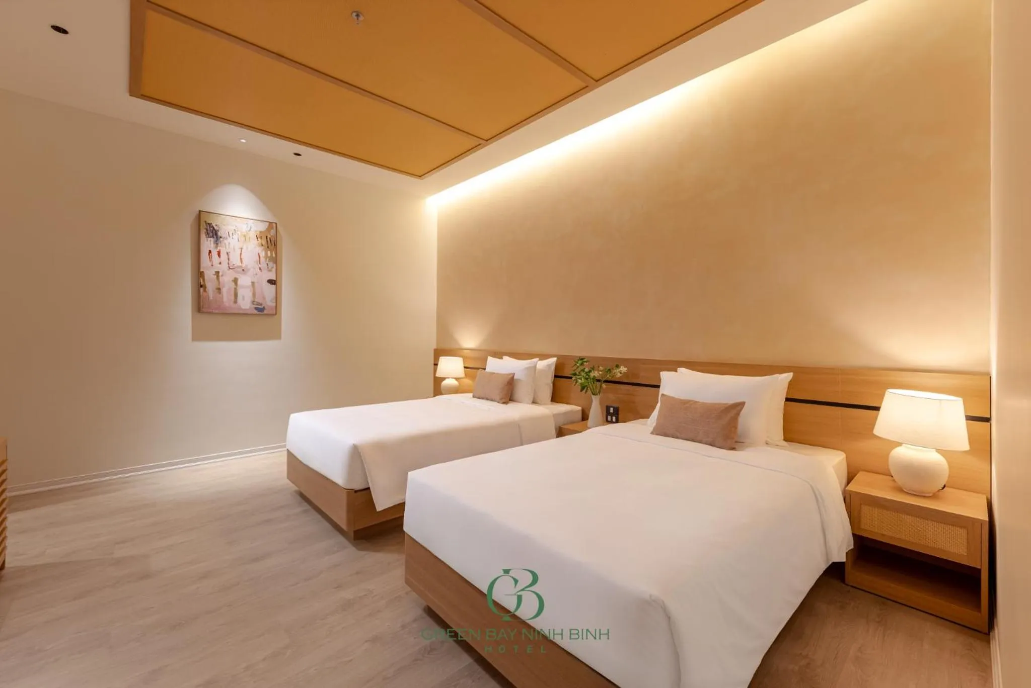 Bed in Green Bay Hotel Ninh Bình