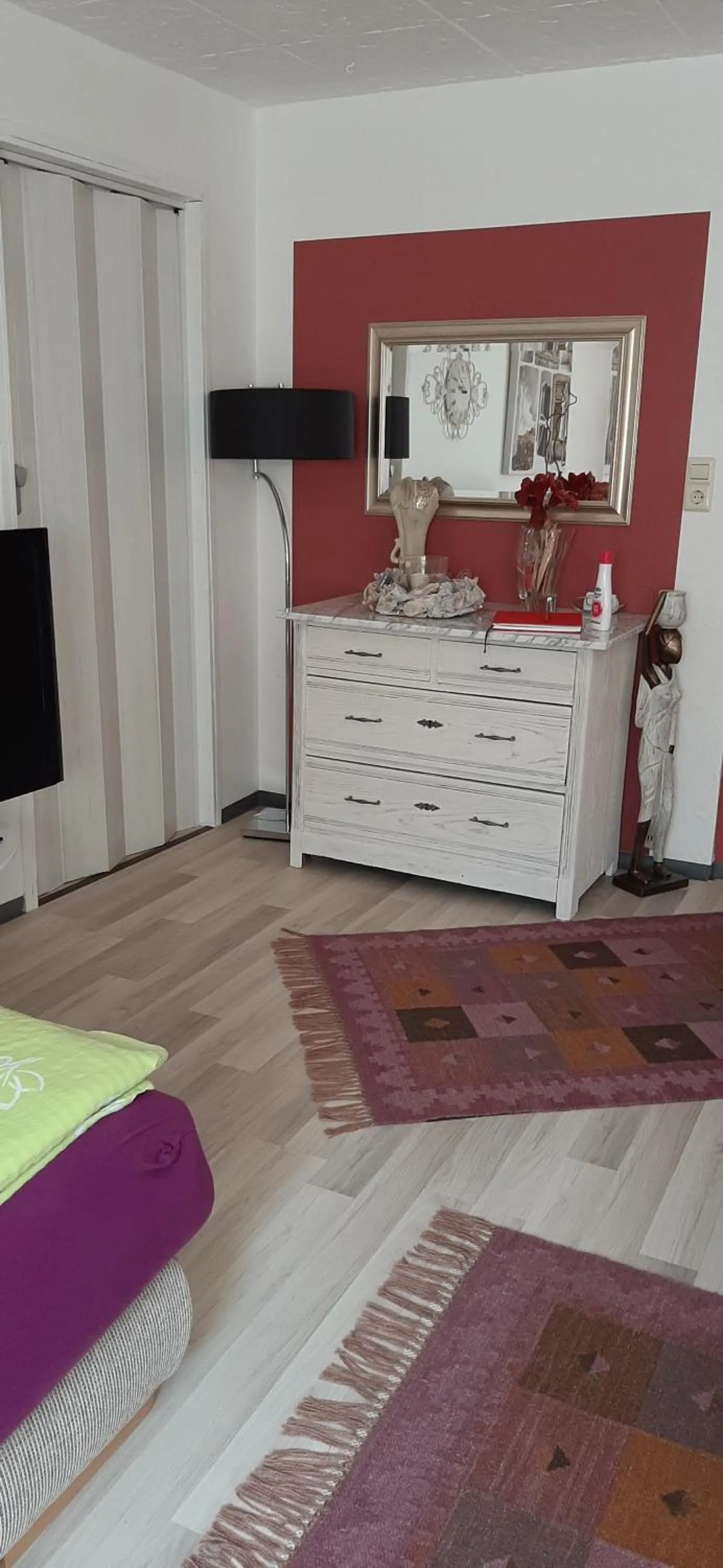 Living room, Bed in Ferienwohnung Meier
