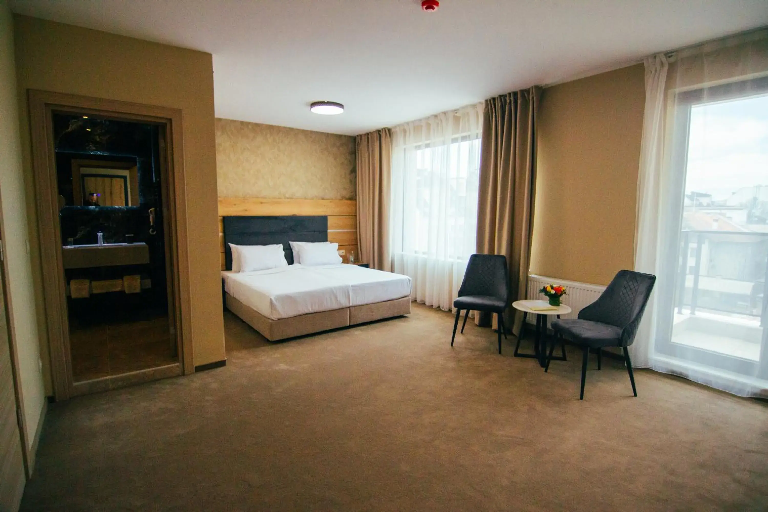 Balcony/Terrace, Bed in Hotel Via Serdika Balcony/Terrace, Bed in Hotel Via Serdika