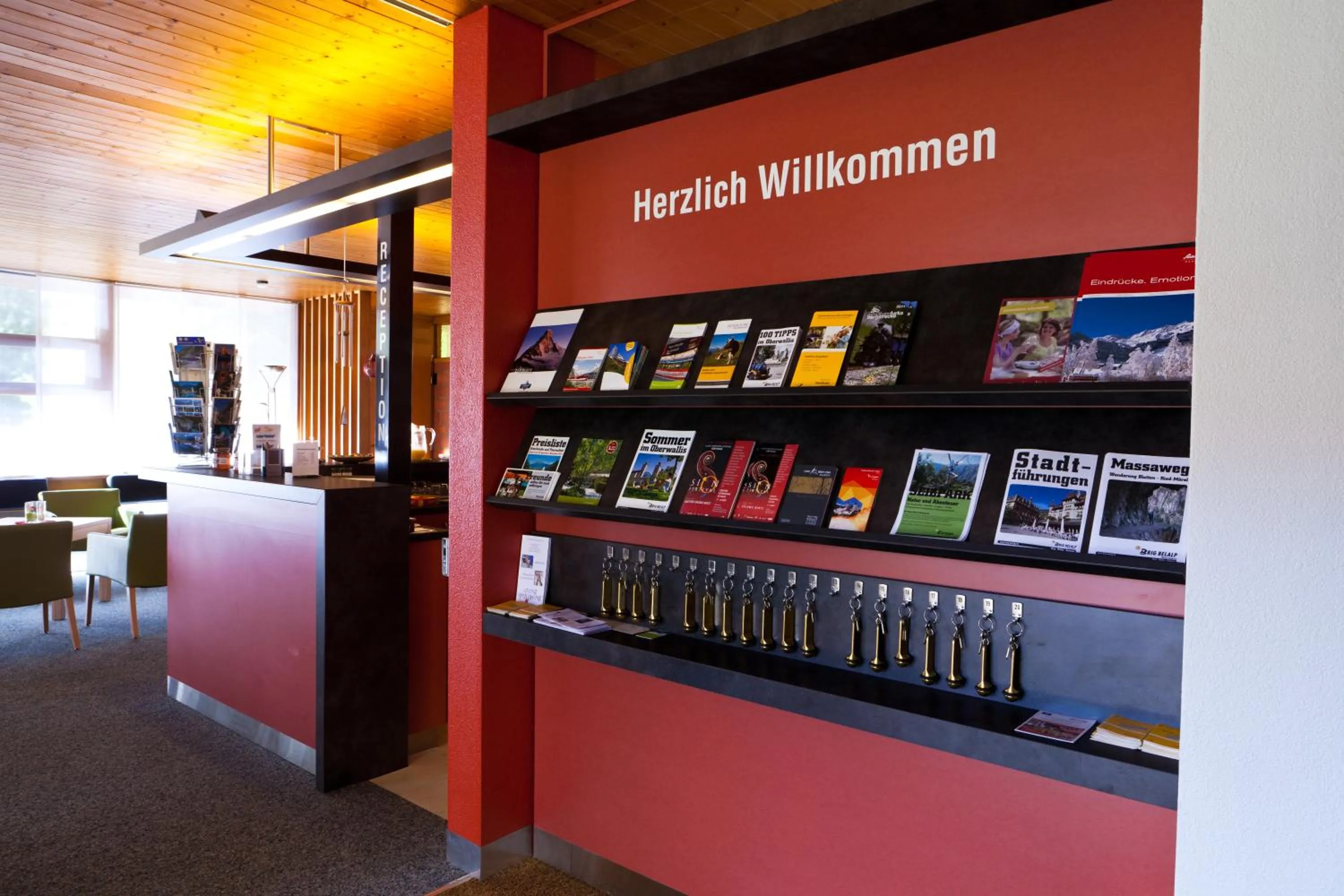 Lobby or reception in Hotel Garni Simplon