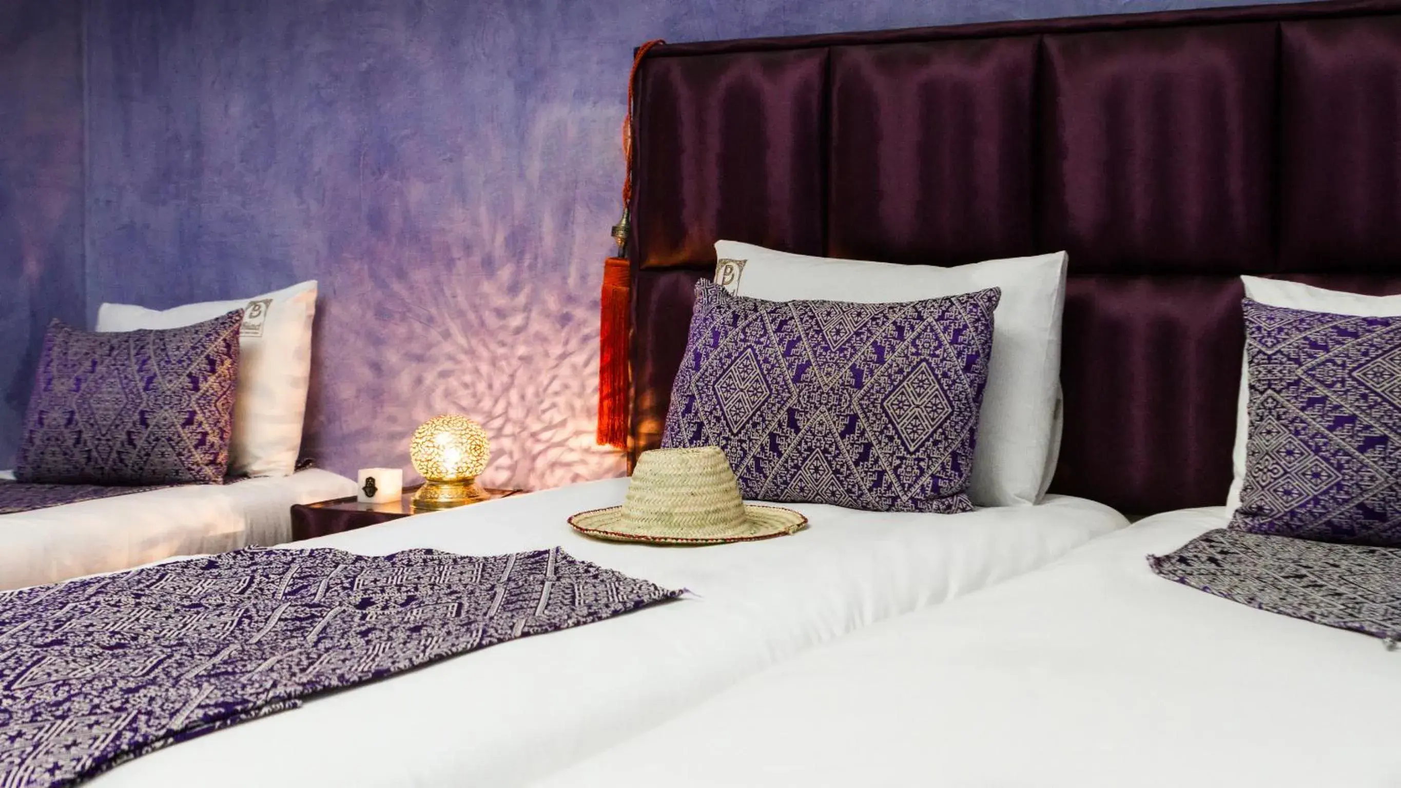 Patio, Bed in Riad Dar Benbrahim Patio, Bed in Riad Dar Benbrahim