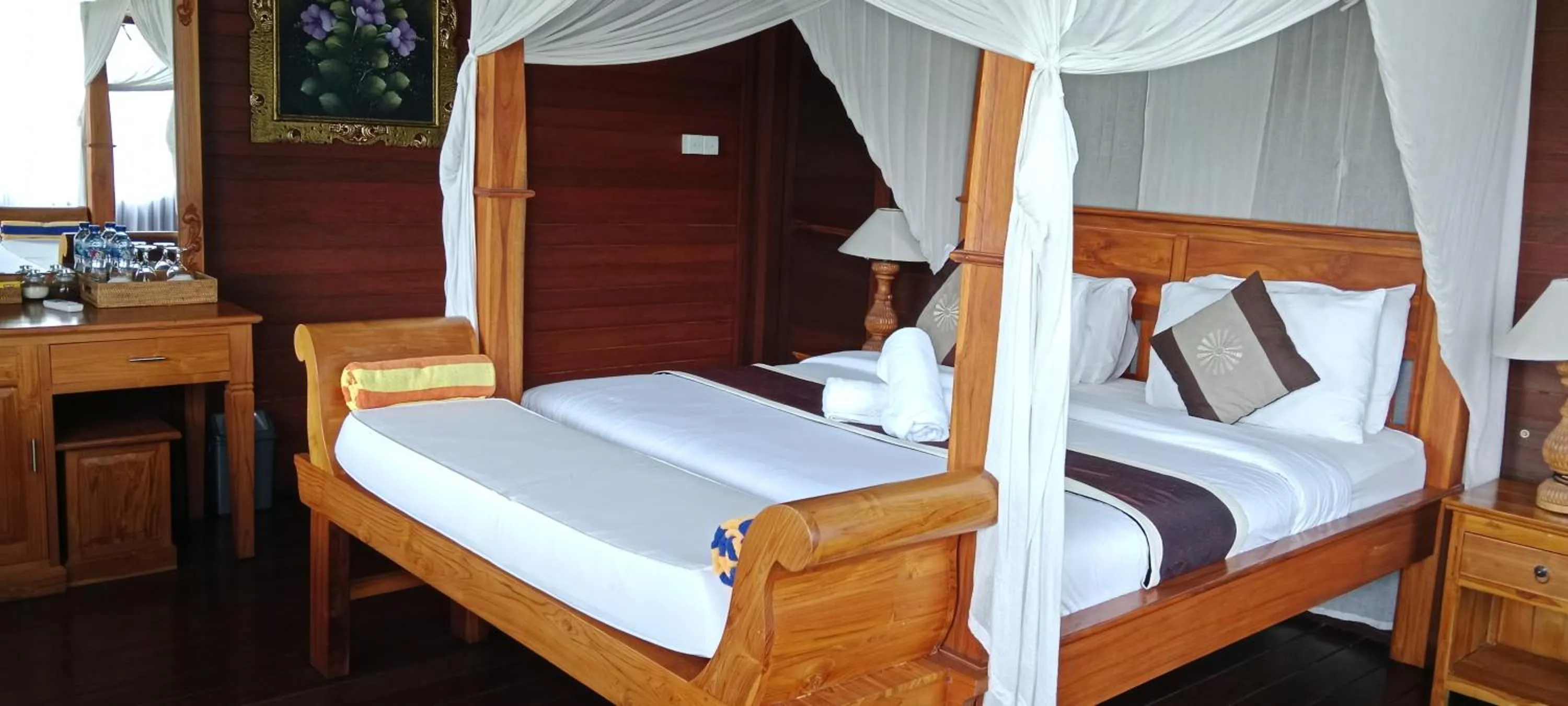 Bed in Beji Ayu Villas Sidemen