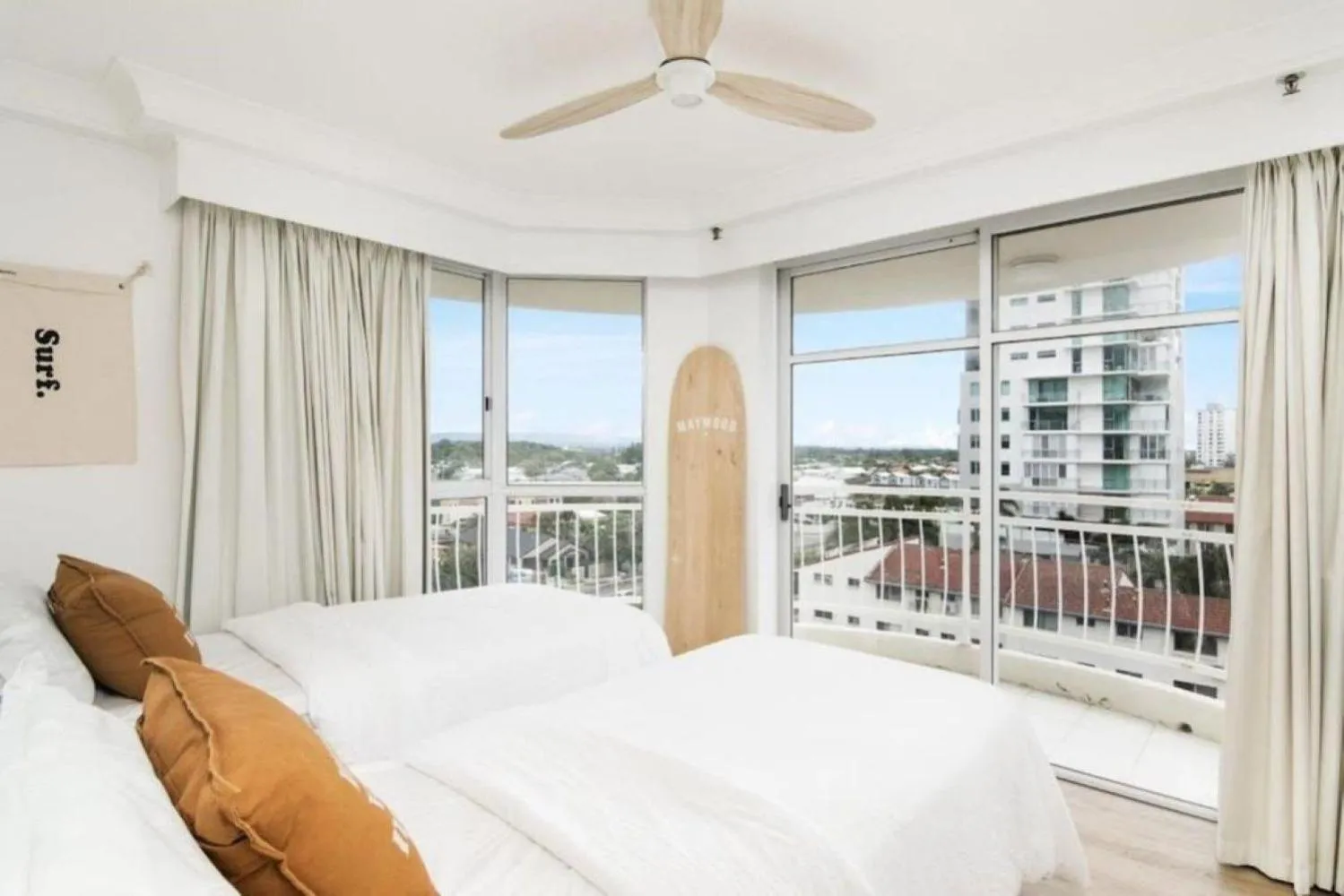 Bedroom, Bed in Ocean View Coastal Haven in Burleigh Heads