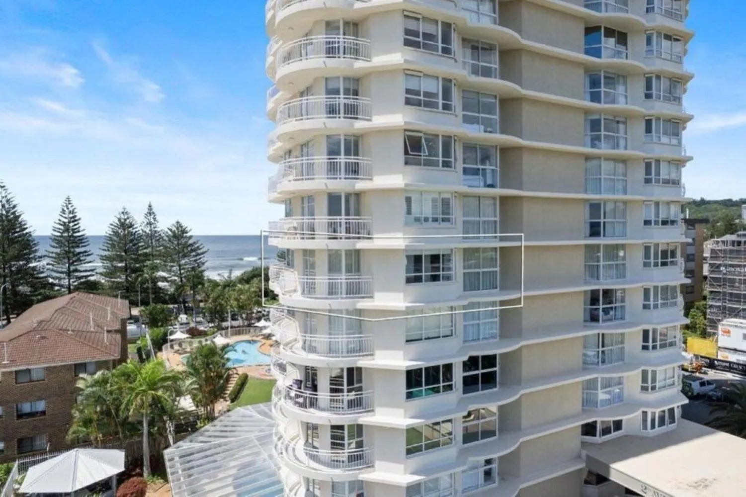 Property building in Ocean View Coastal Haven in Burleigh Heads