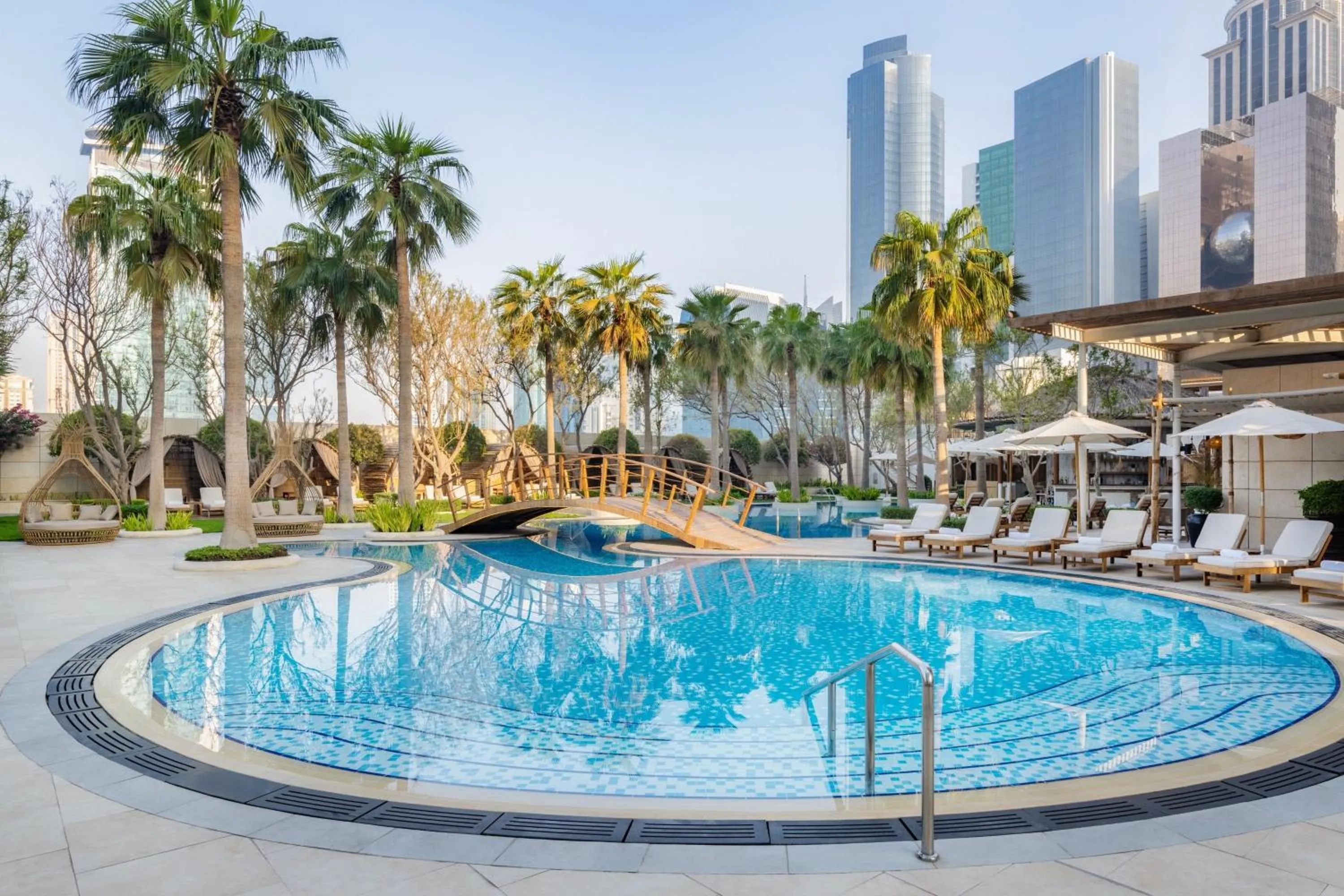 Swimming pool in JW Marriott Marquis City Center Doha
