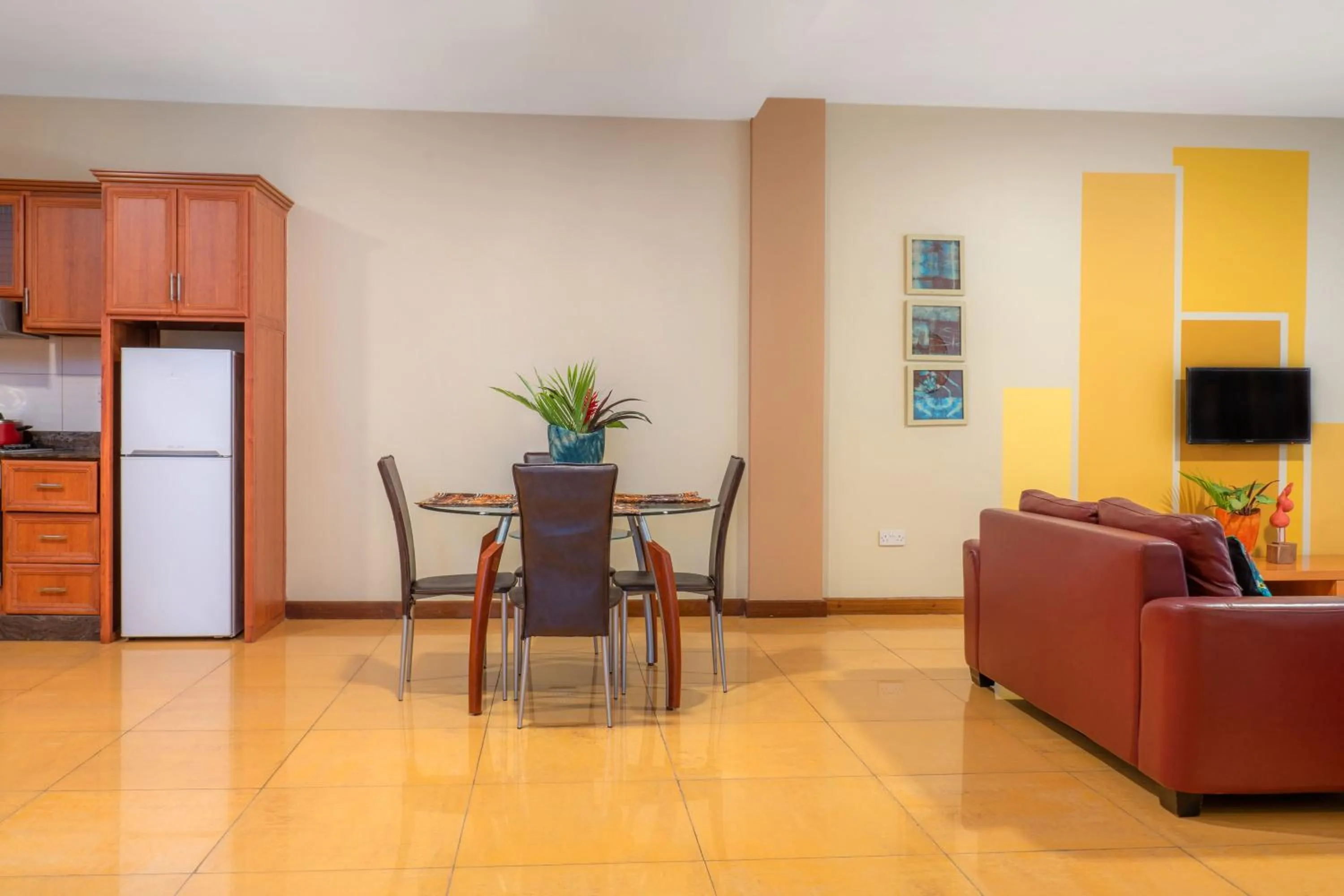 Living room in Bukoto Heights Apartments