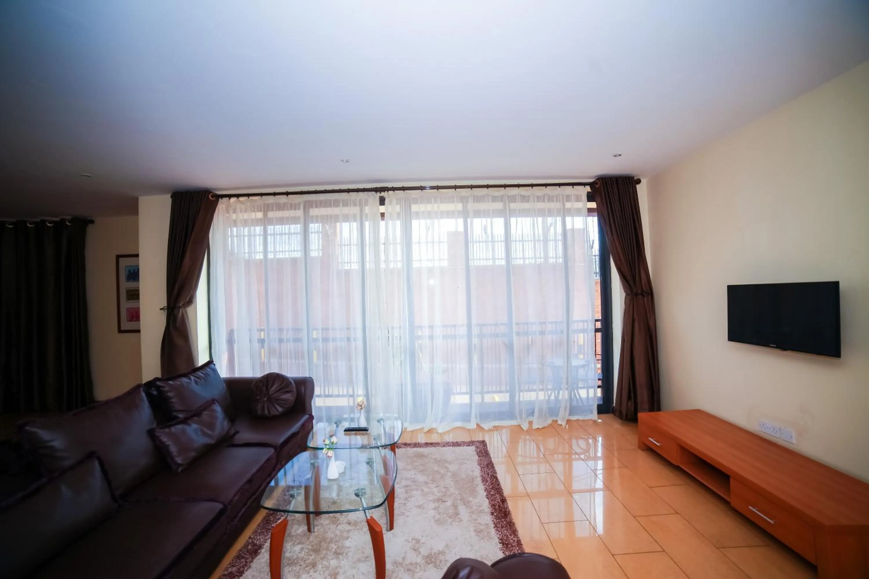 Living room in Bukoto Heights Apartments