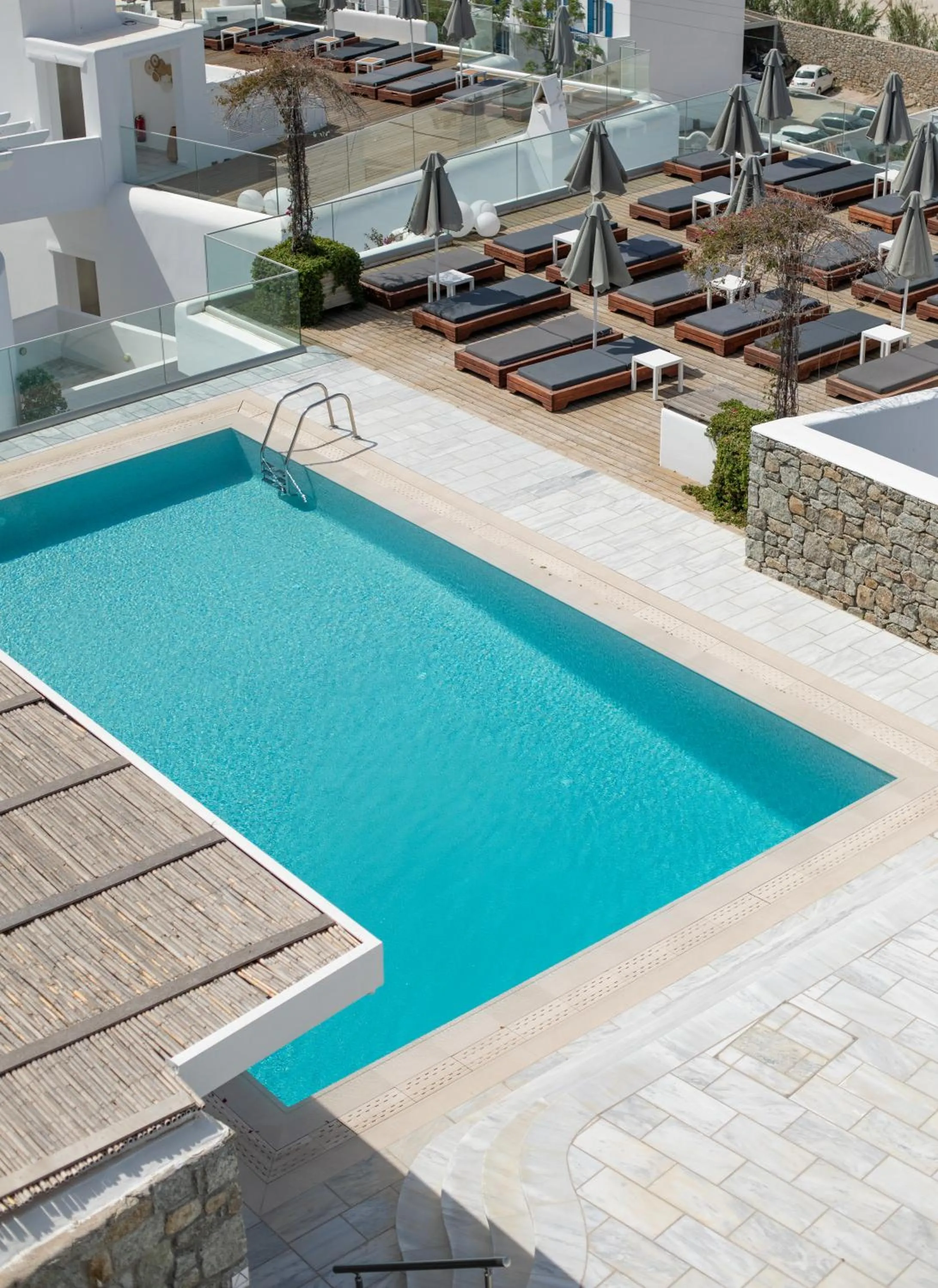 Pool view in The George Hotel Mykonos
