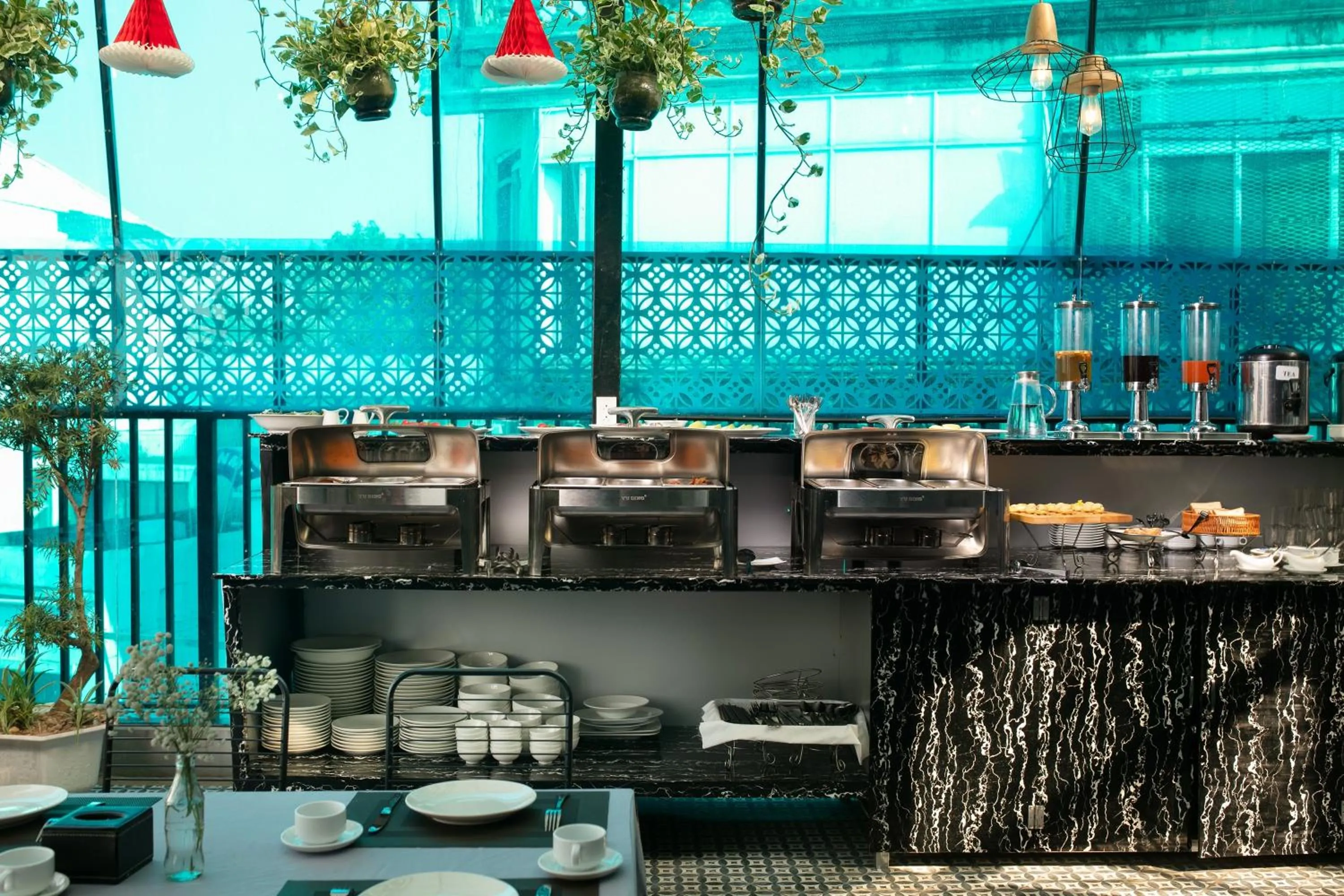 Buffet breakfast in Westlake Pearl Apartment - Hotel & Pearl Spa