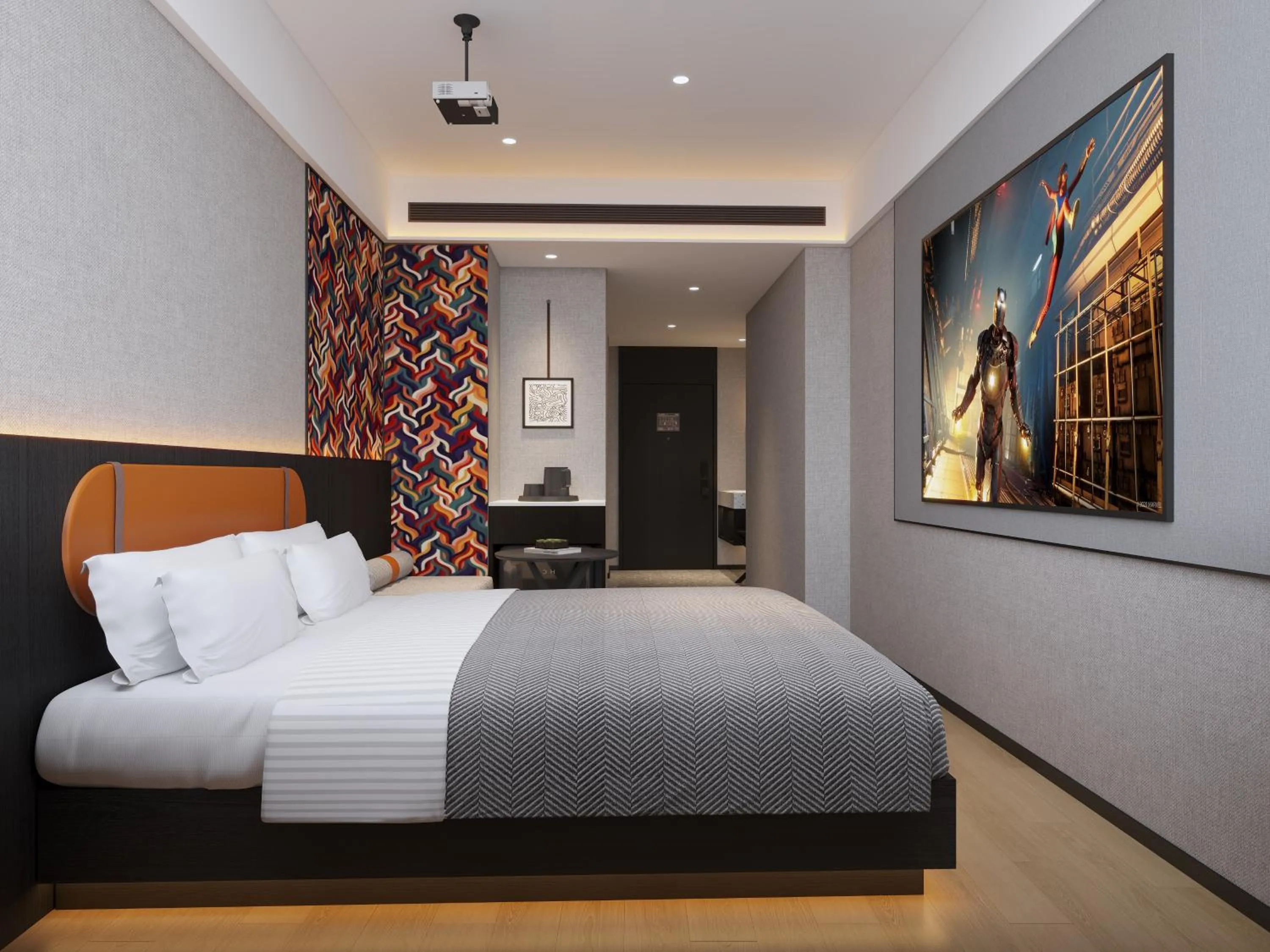 Economy Double Room - inner window in Mcsrh Hotel-ChongQing Jiefangbei Pedestrian Street
