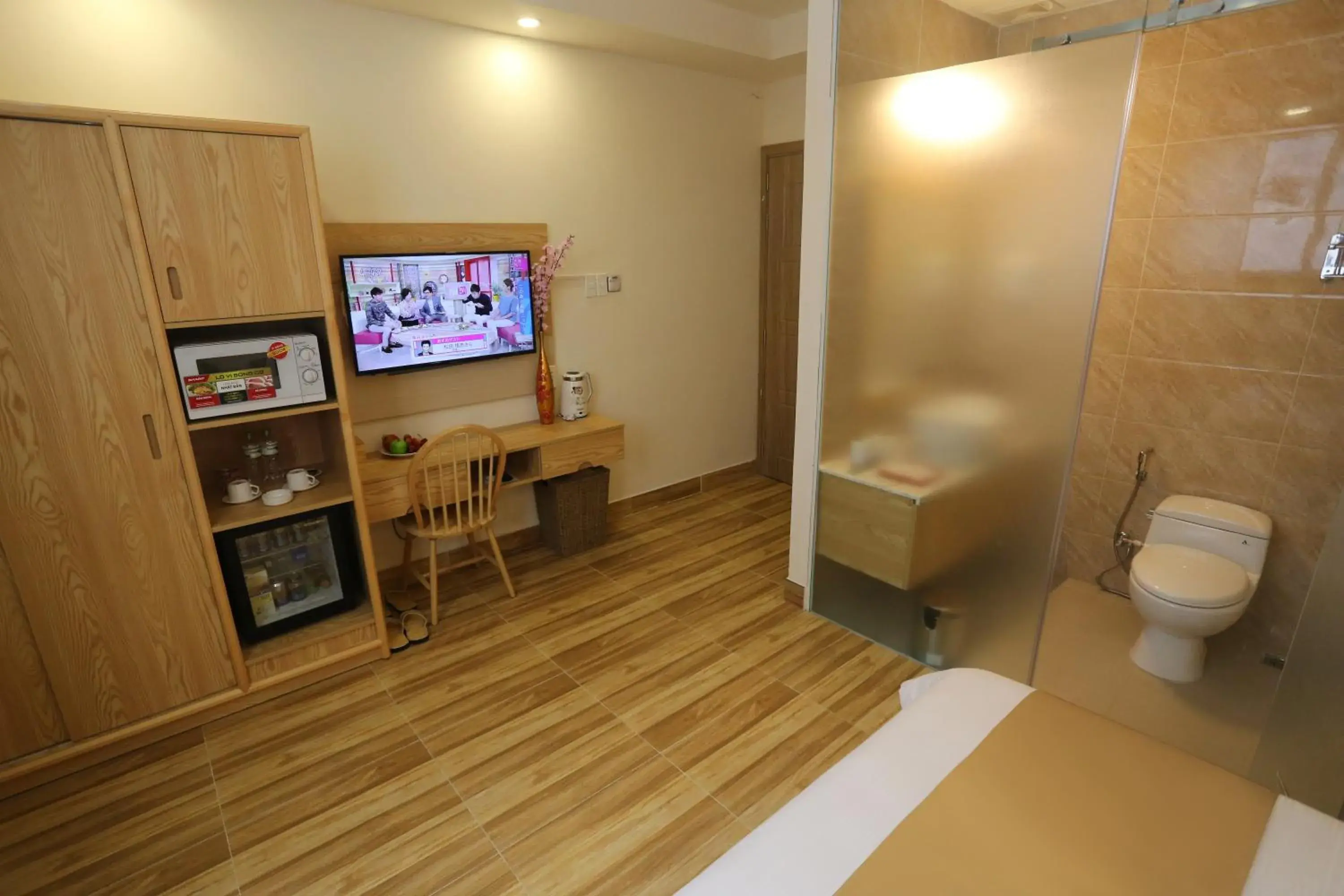 Bed in Thuy Sakura Hotel & Serviced Apartment Bed in Thuy Sakura Hotel & Serviced Apartment