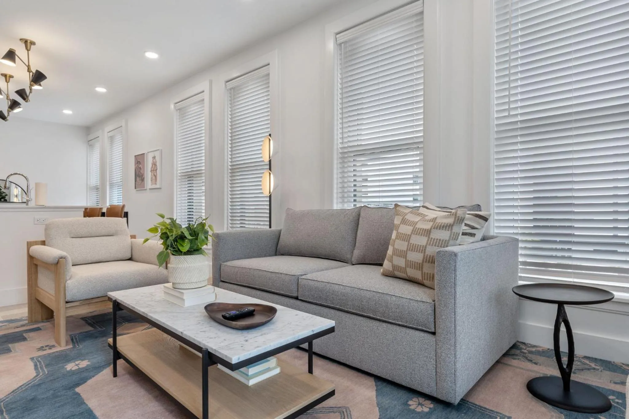 Living room in The Continental, powered by Placemakr - Downtown - Market Square