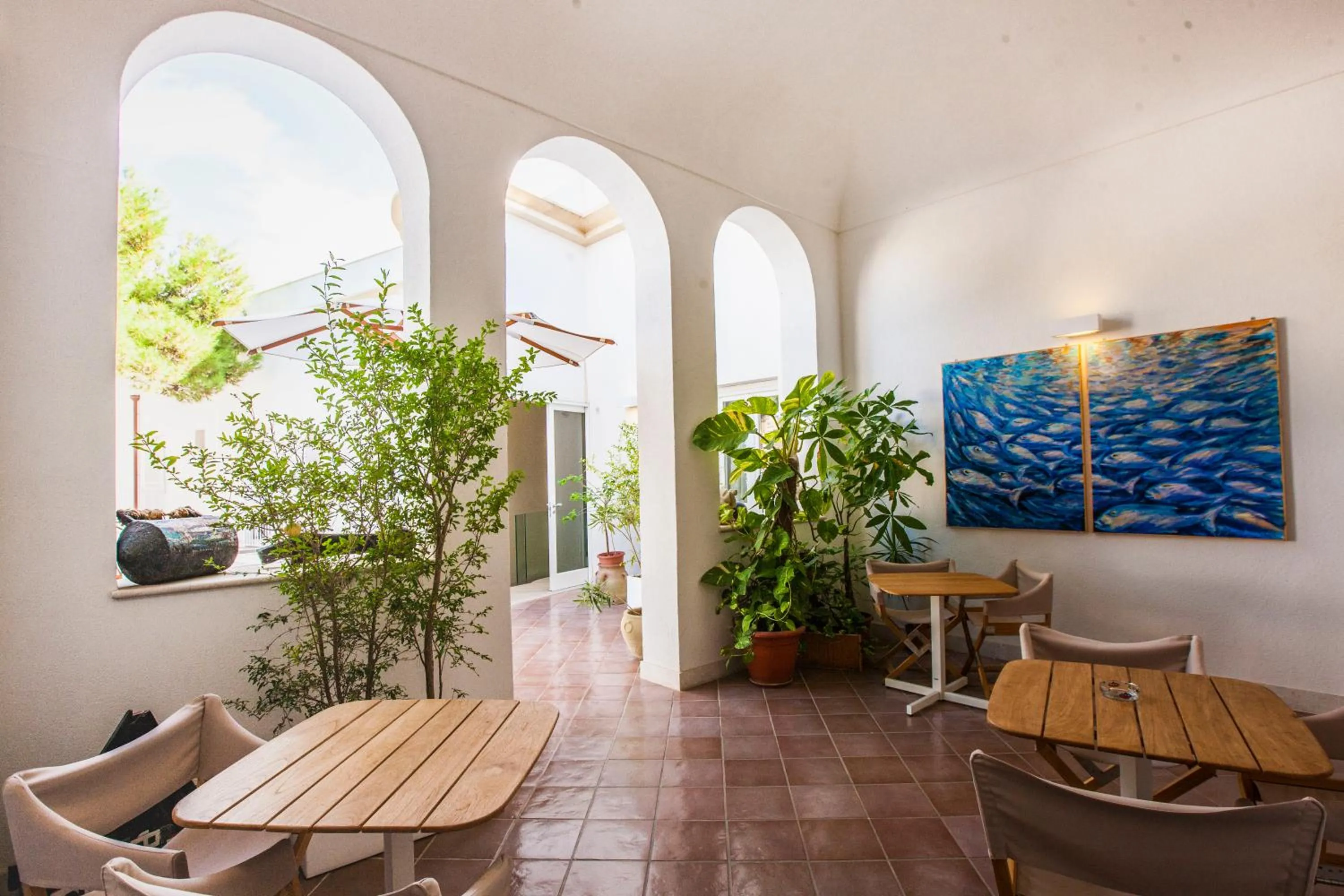 Patio in Aegusa Hotel