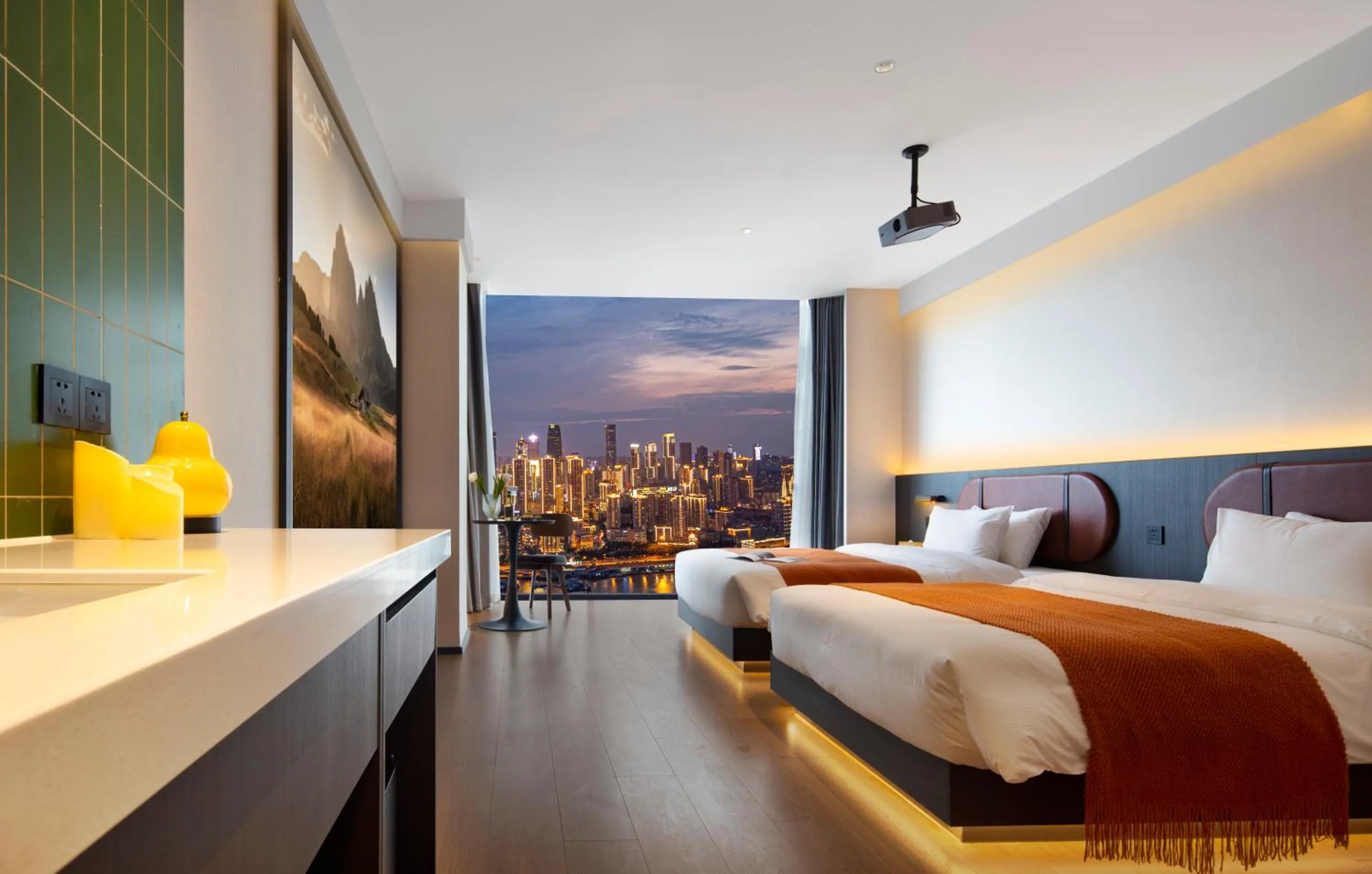 Bed in Mcsrh Hotel-ChongQing Jiefangbei Hongyadon