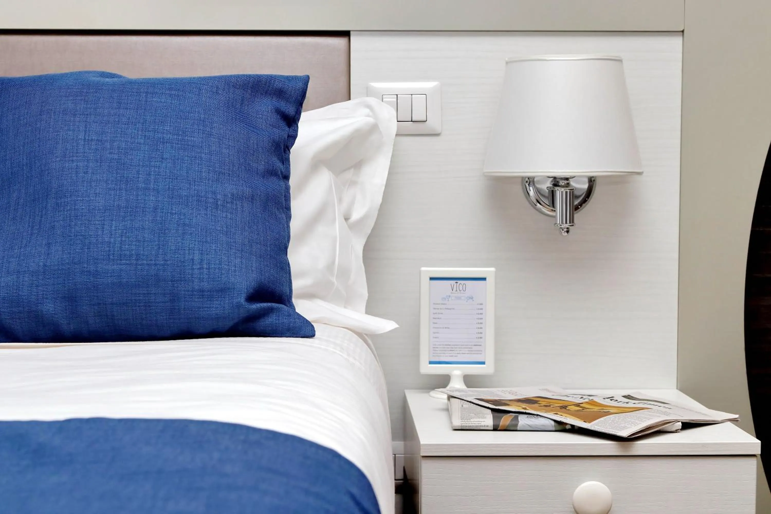 Decorative detail, Bed in Vico Rooms and Terrace