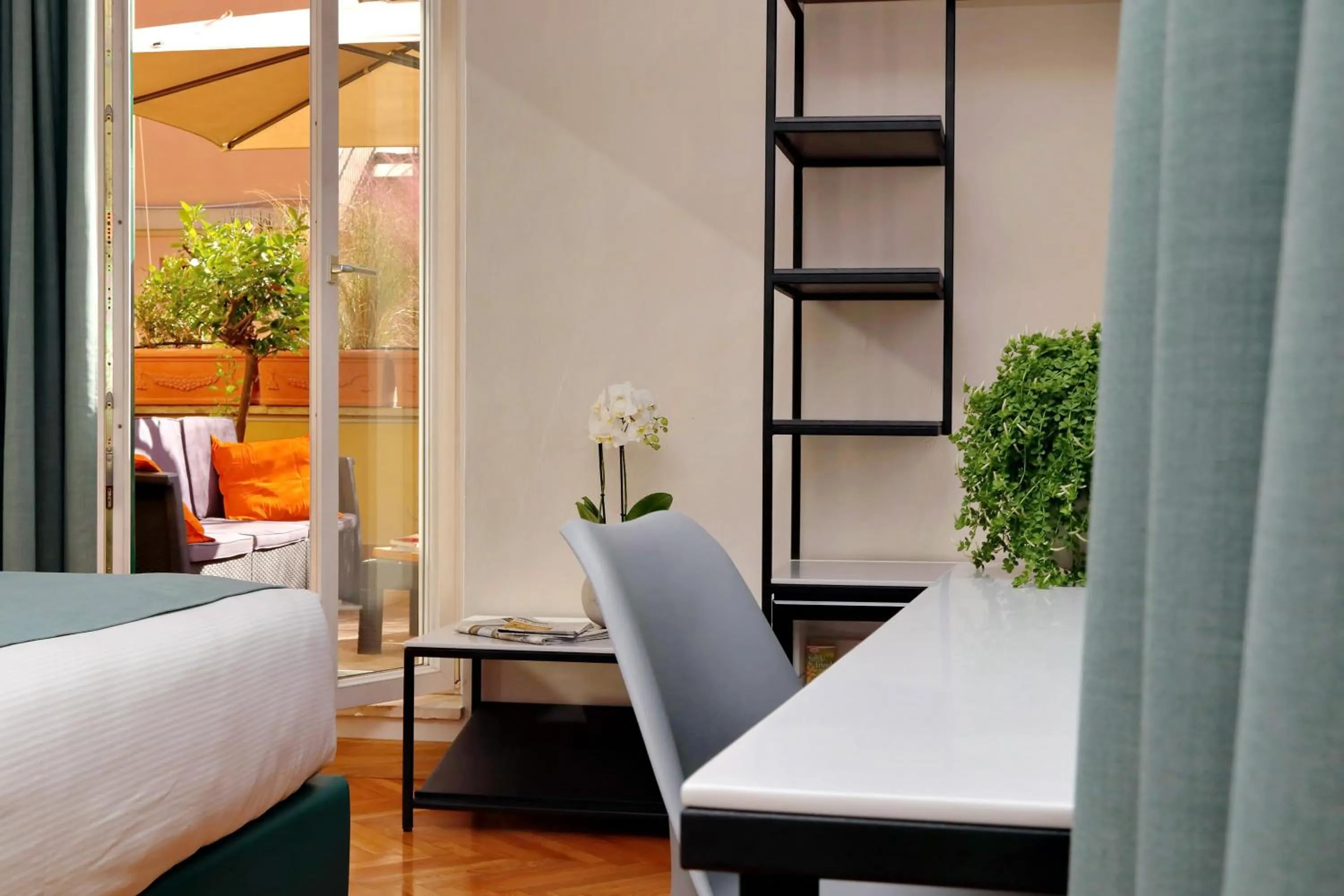 Balcony/Terrace, Bed in Vico Rooms and Terrace