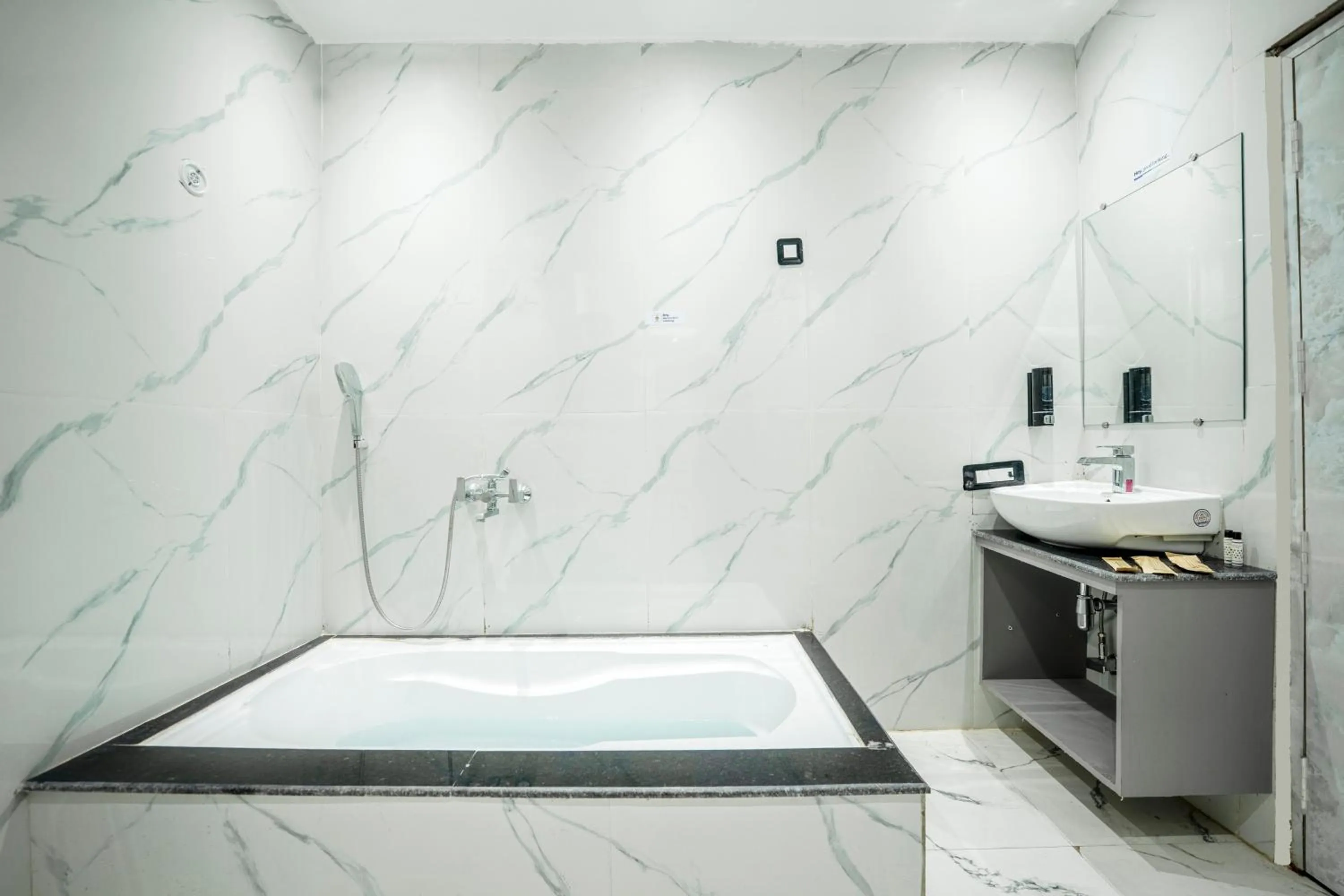 Bathroom in Treebo Divine Stay Prayagraj