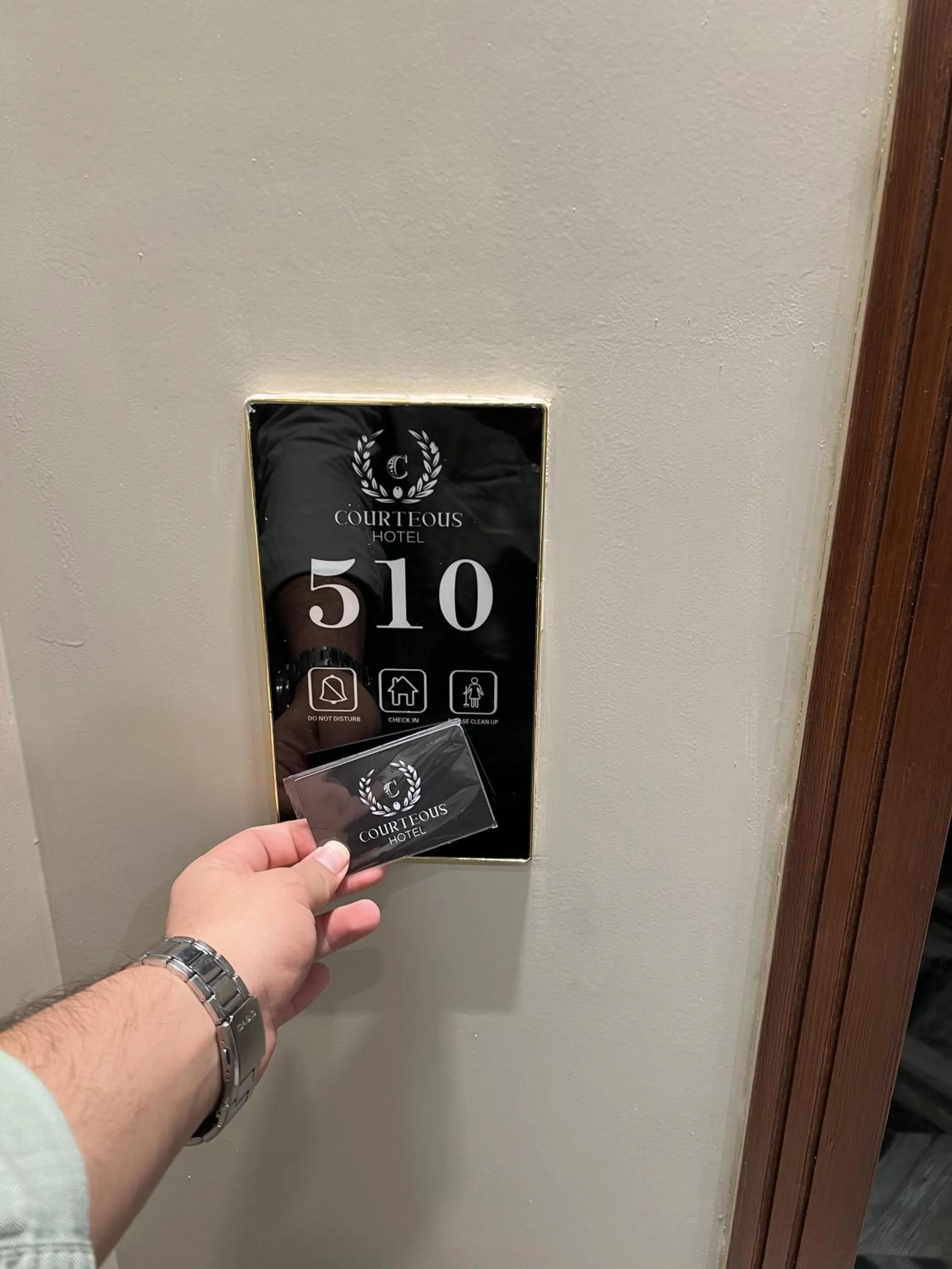 Property logo or sign in Courteous Hotel