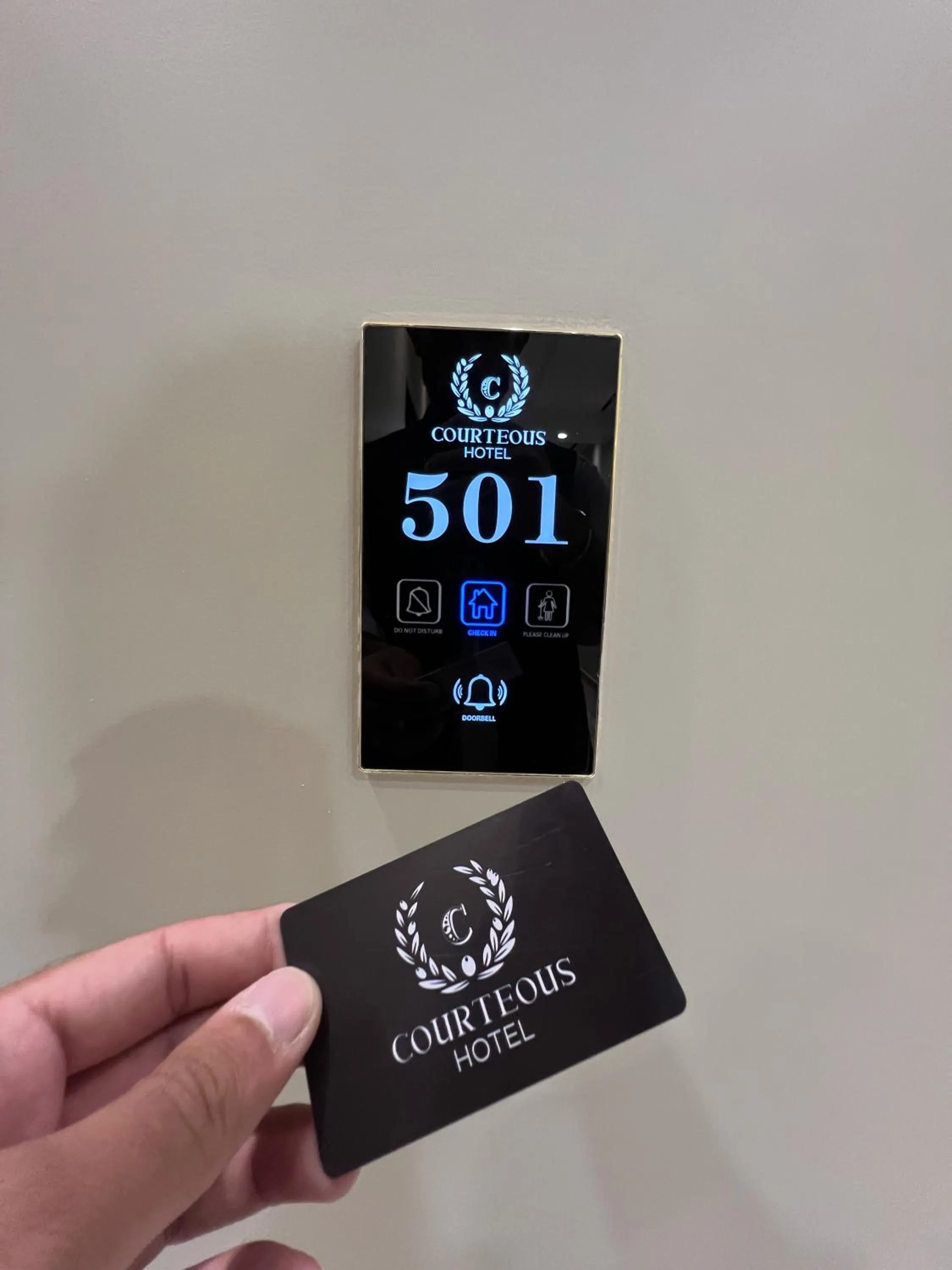 Property logo or sign in Courteous Hotel