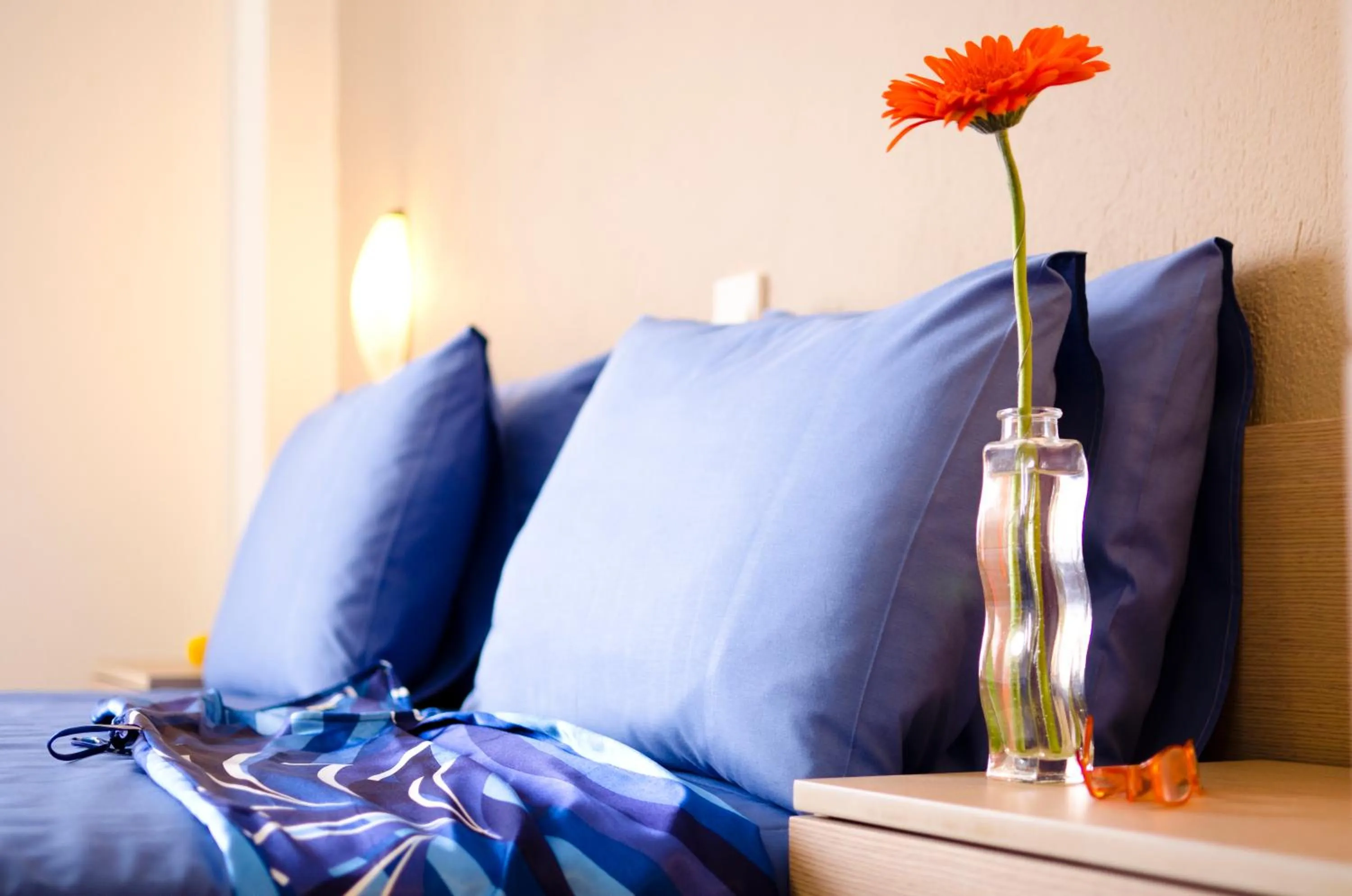 Bed in Stratos Hotel