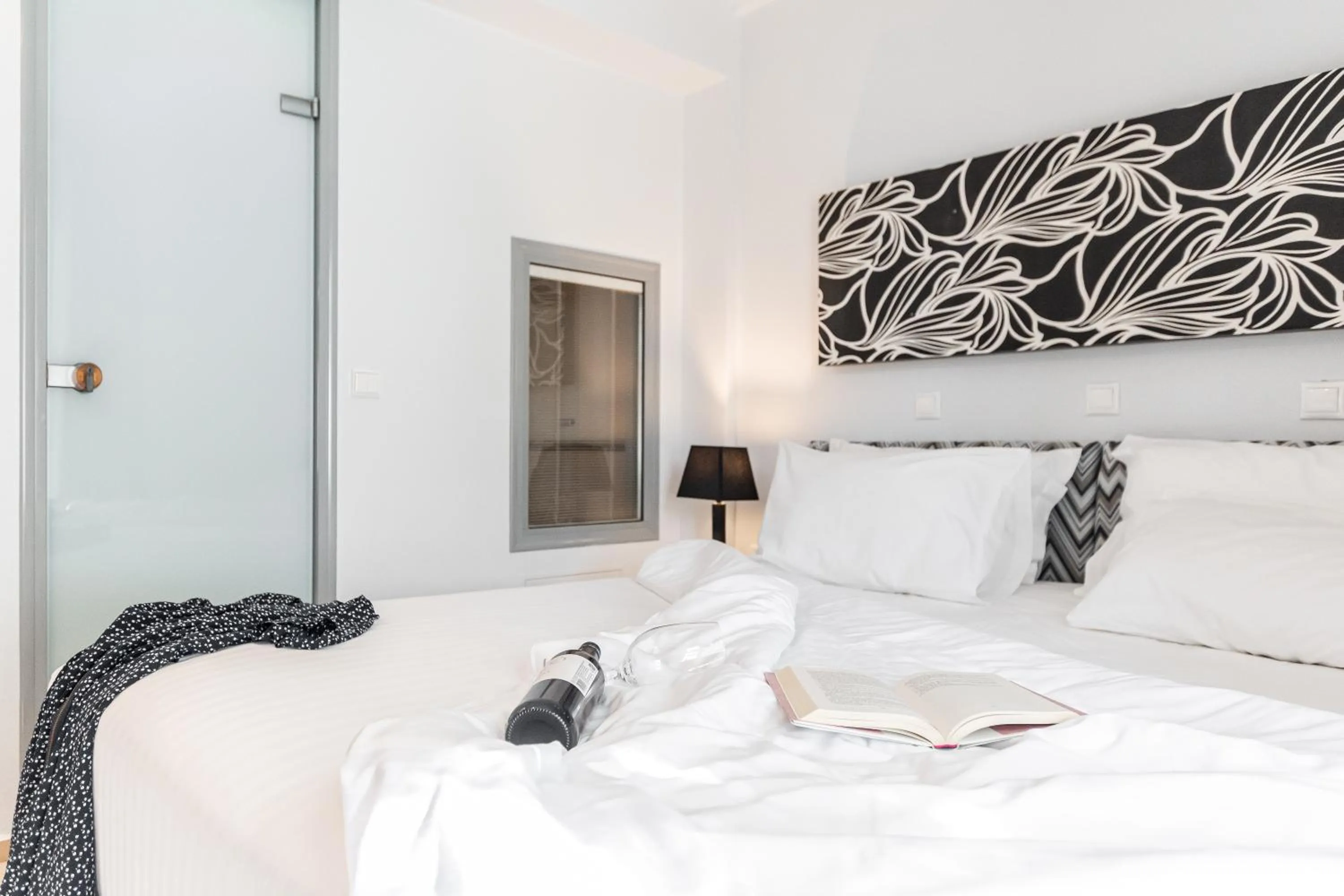 Bed in Galaxy Hotel Naxos