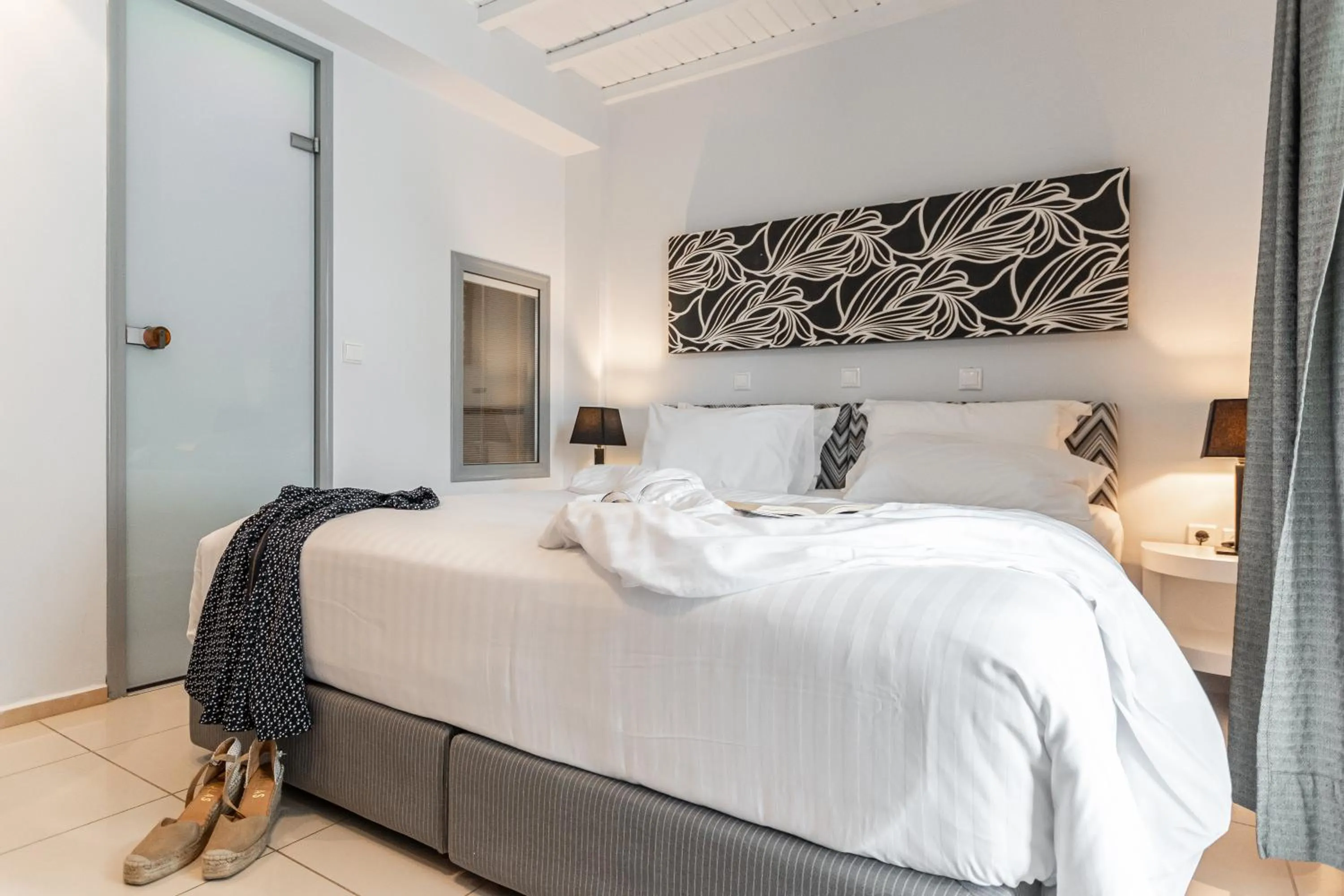 Bed in Galaxy Hotel Naxos