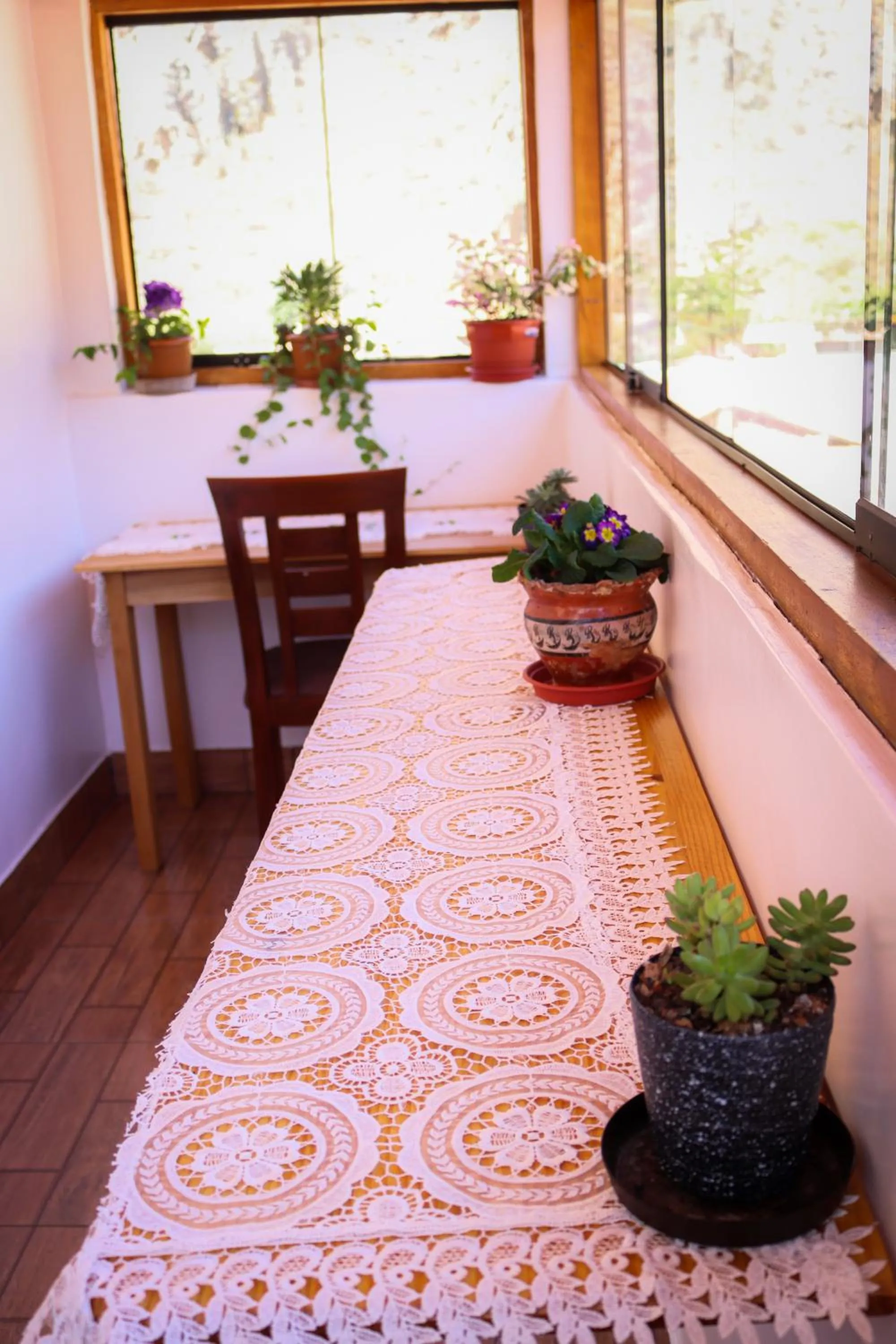 Balcony/Terrace, Bed in Intitambo Hotel