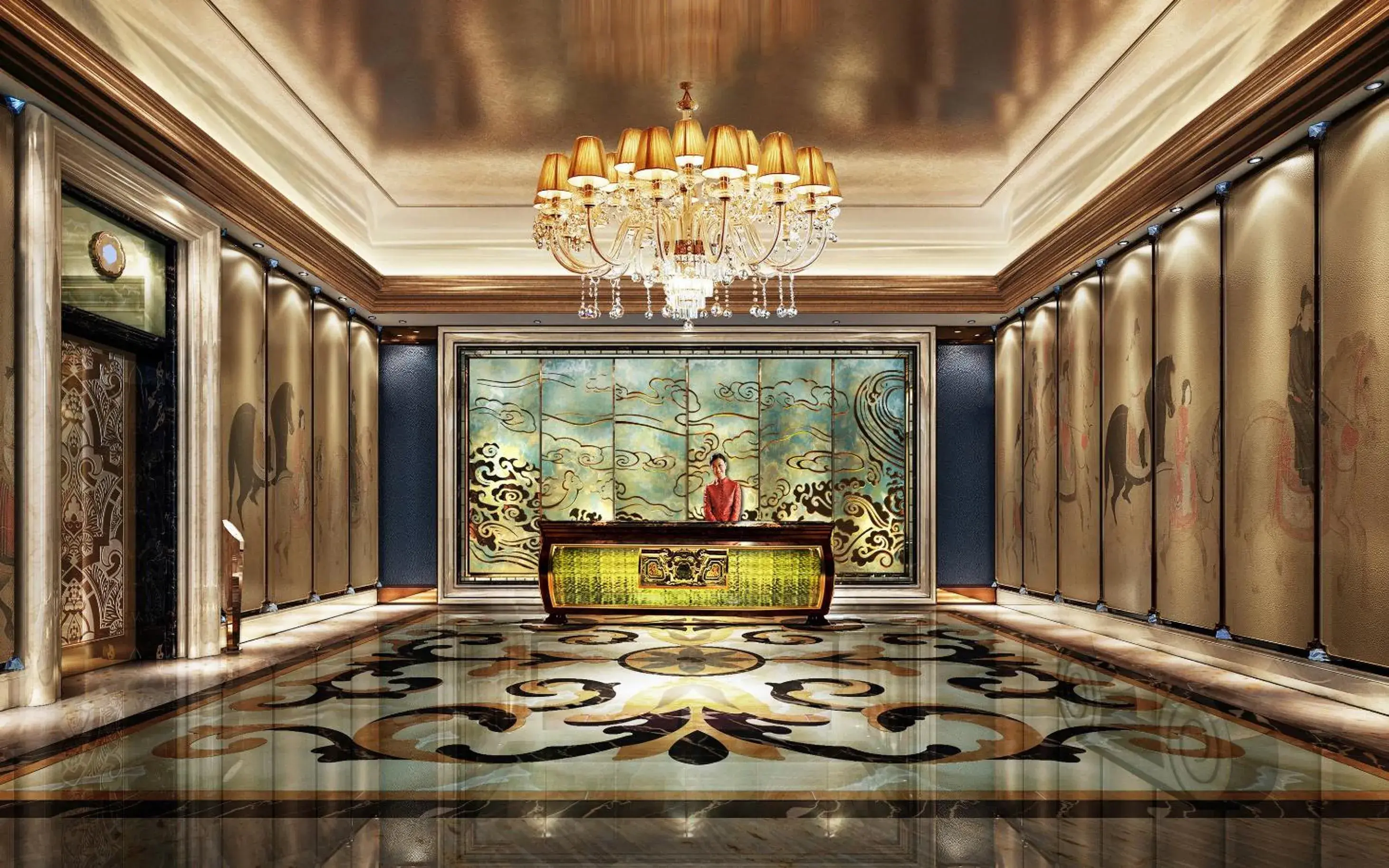 Lobby or reception in Wanda Vista Nanning Lobby or reception in Wanda Vista Nanning