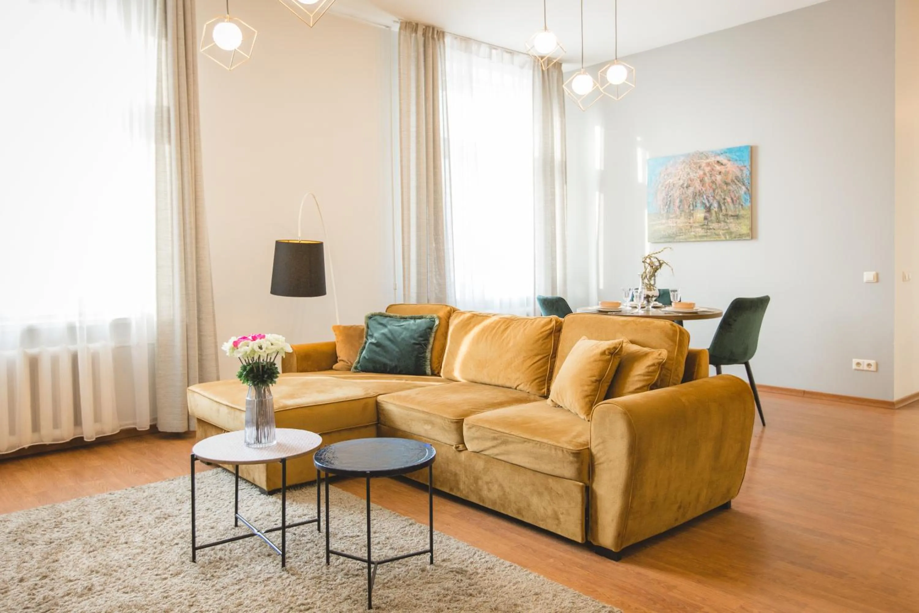 Living room in Bearsleys Downtown Apartments