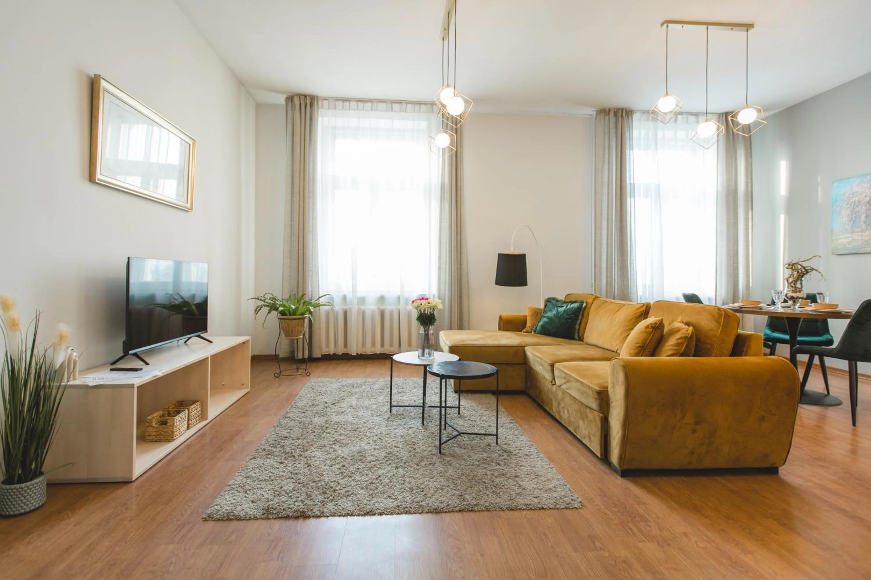Living room in Bearsleys Downtown Apartments