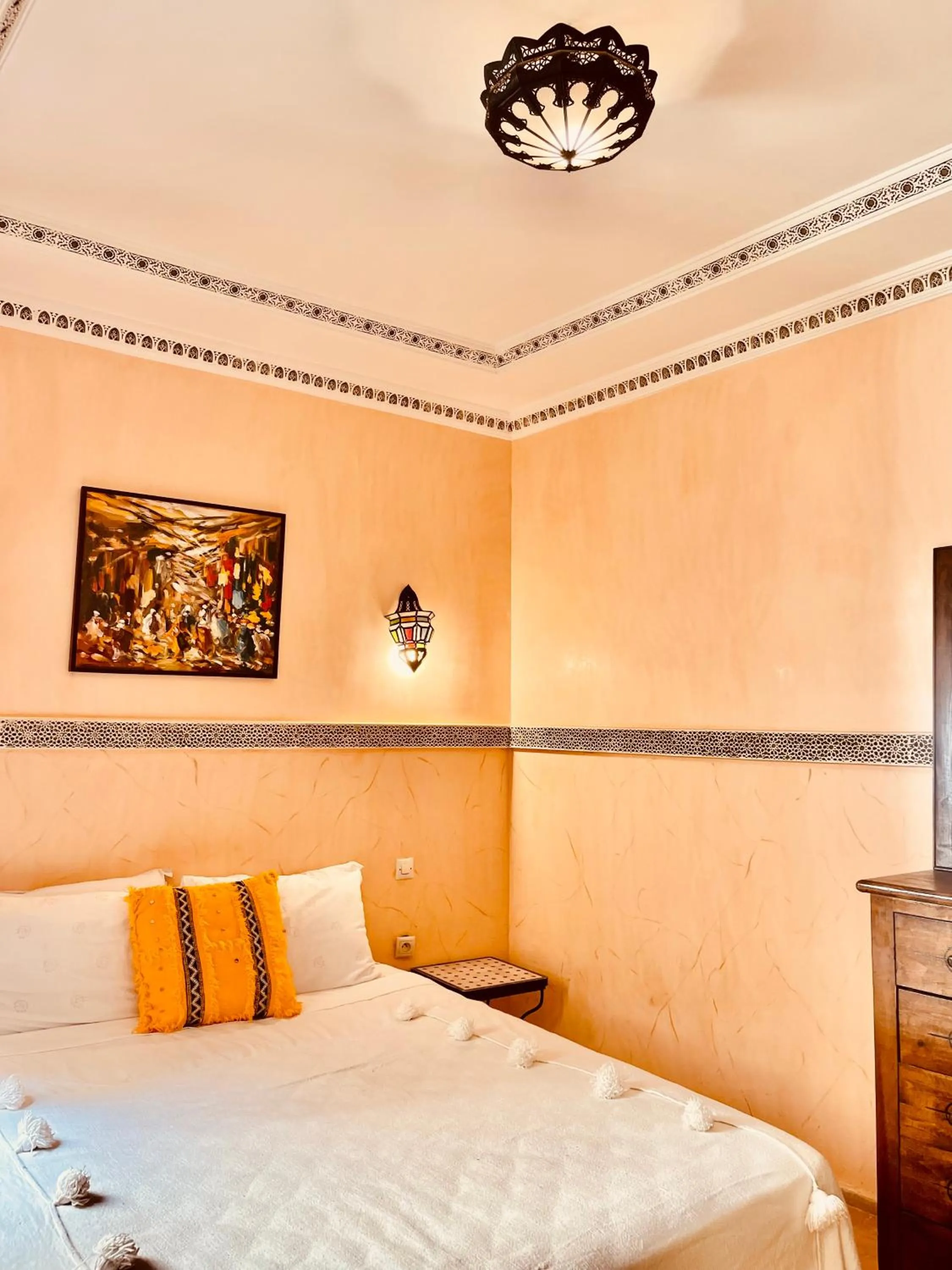 Bed in Riad Atlas Toyours