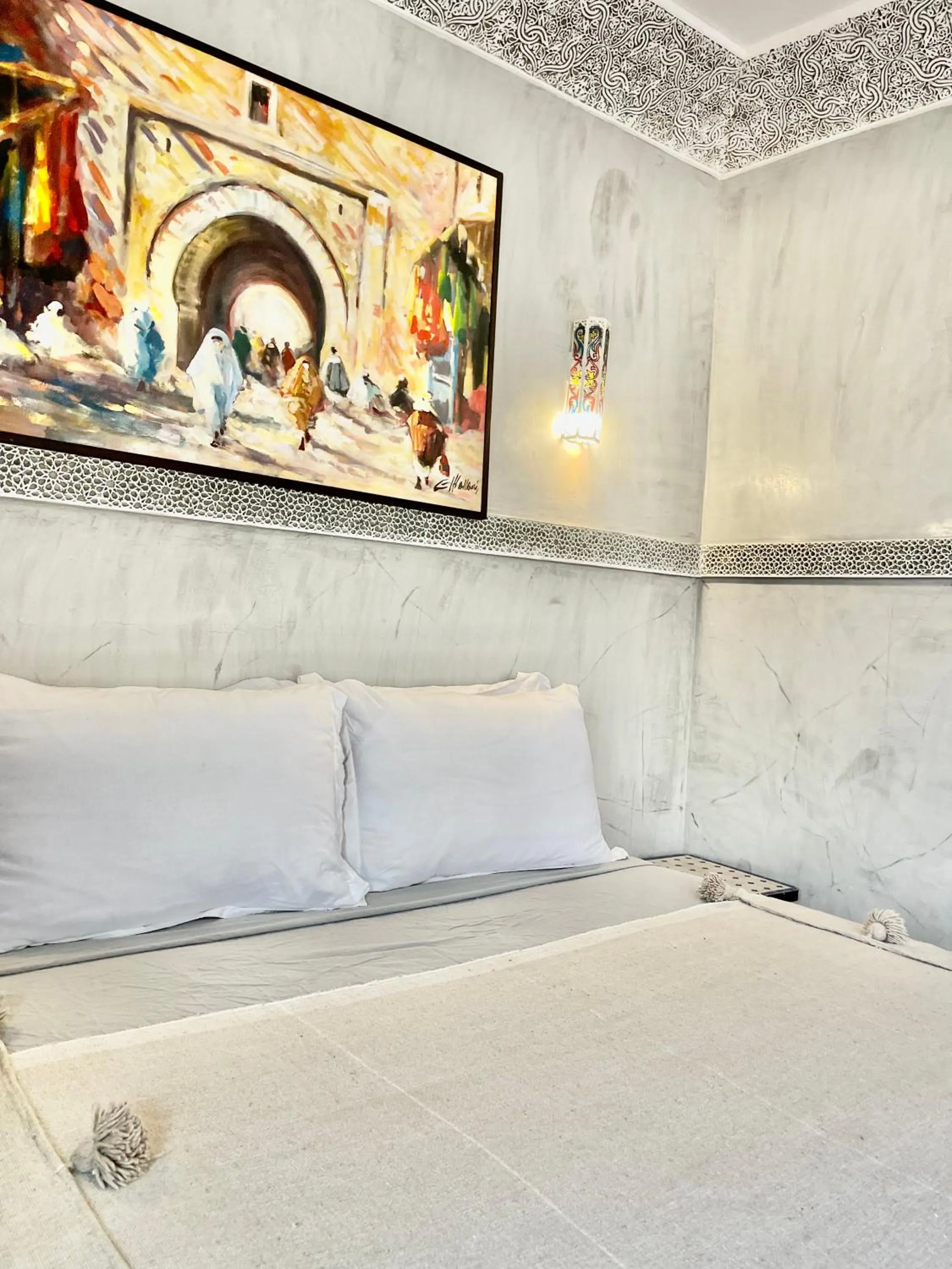 Bed in Riad Atlas Toyours