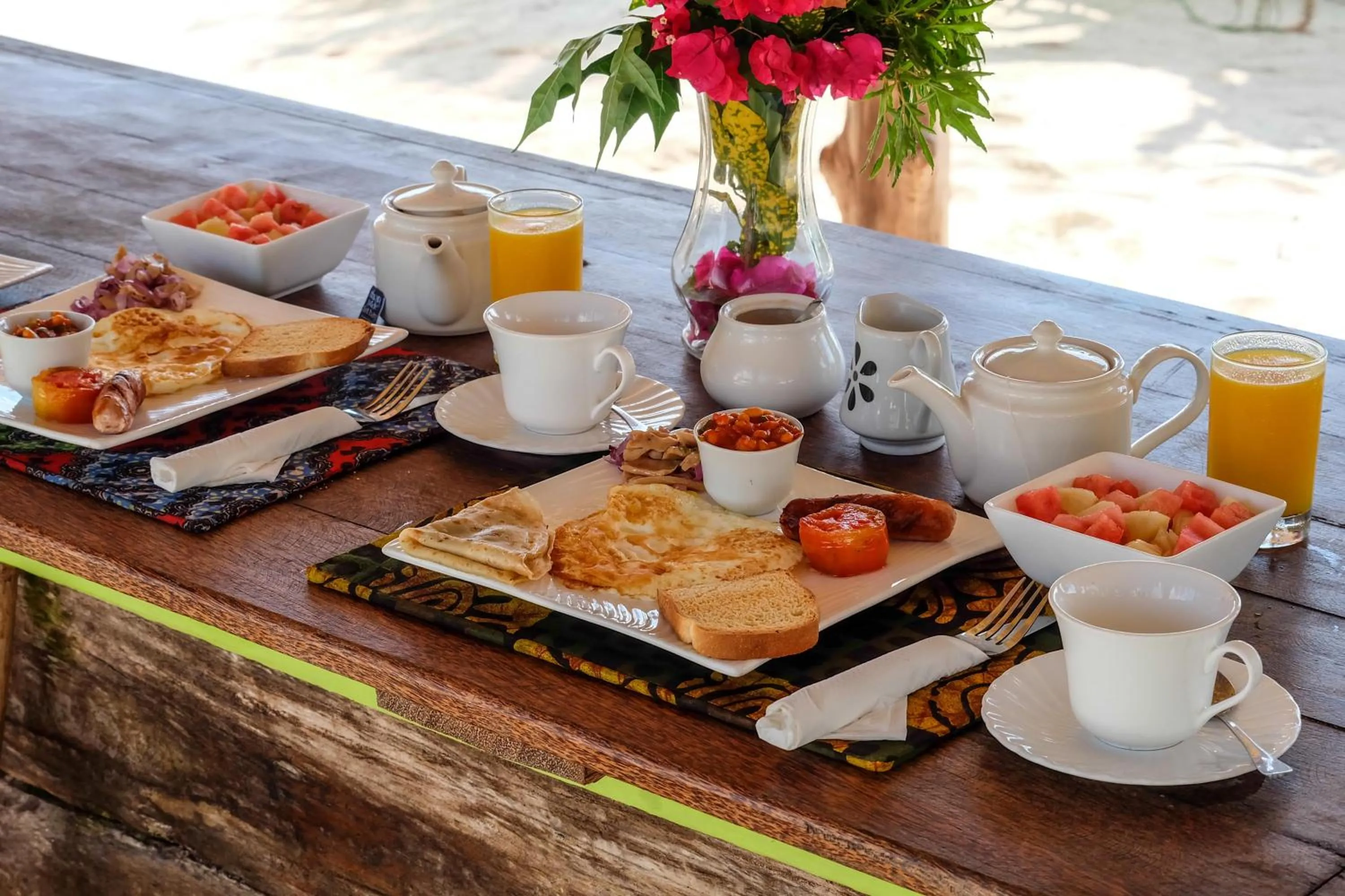 English/Irish breakfast in Seasons Lodge Zanzibar