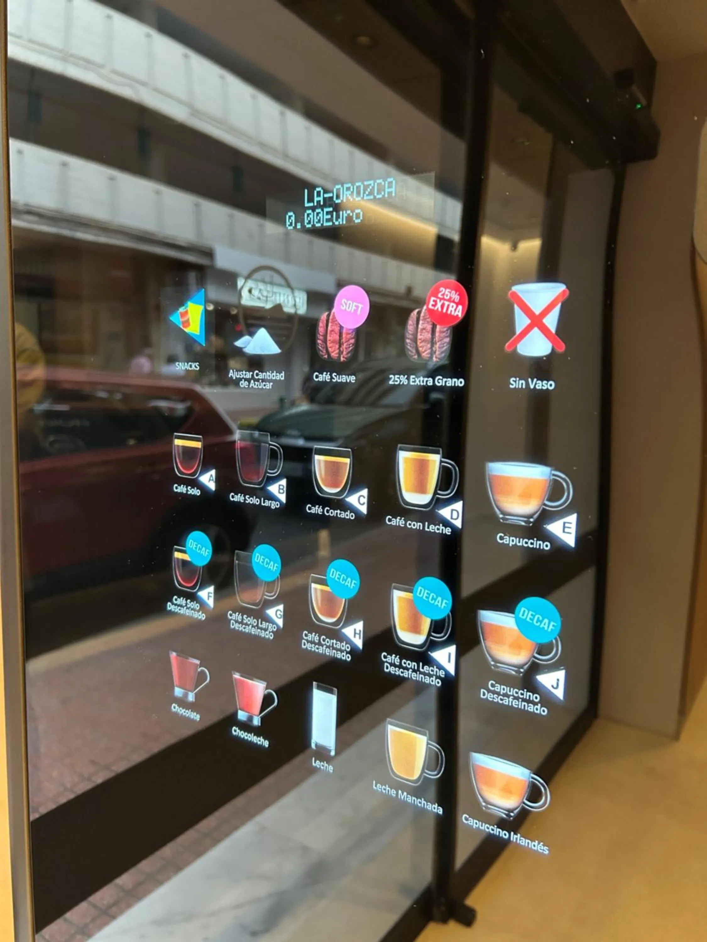 vending machine in Pensión La Orozca Benidorm