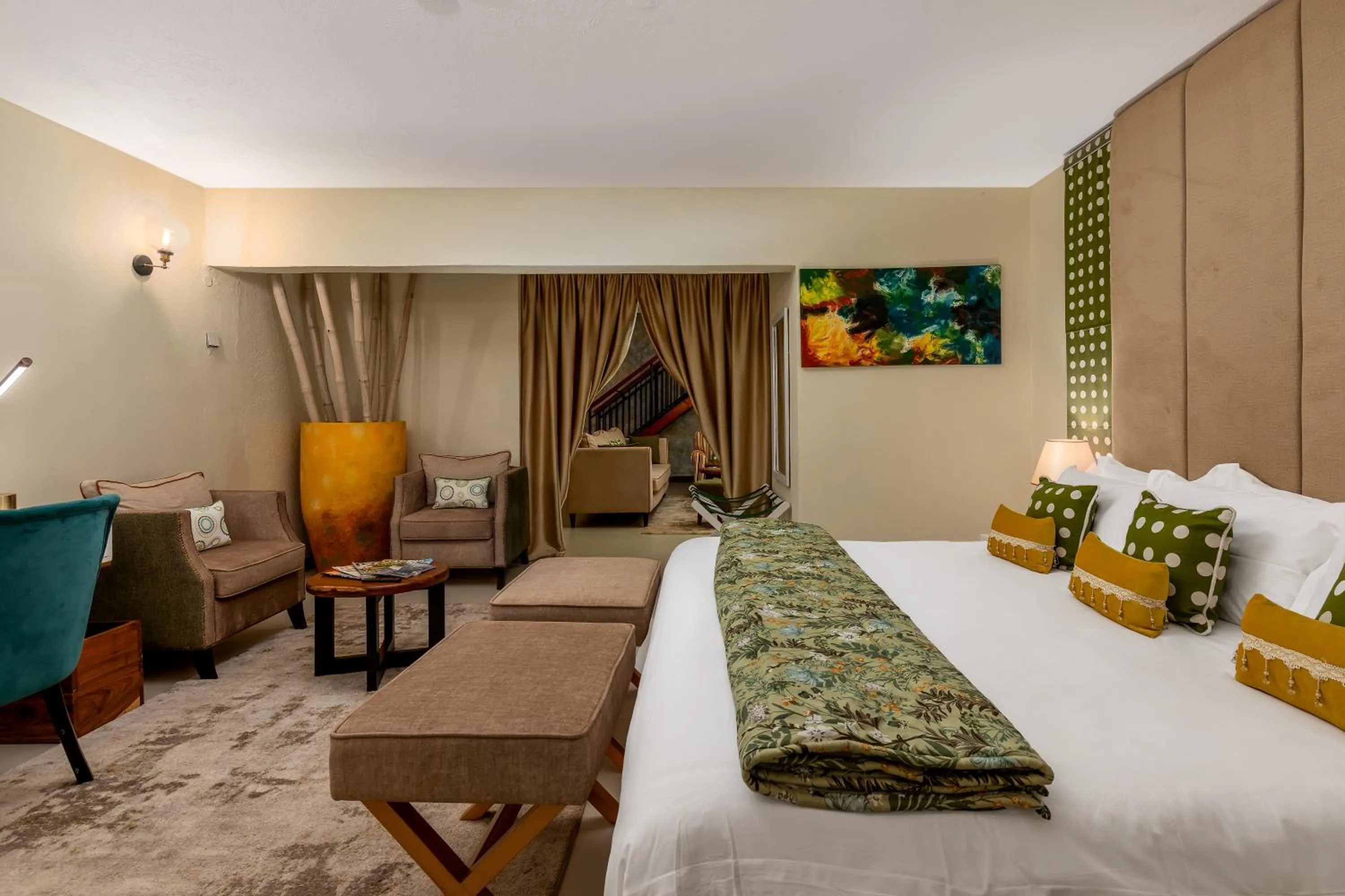 Bedroom, Bed in The Emin Pasha Hotel & Spa Kampala