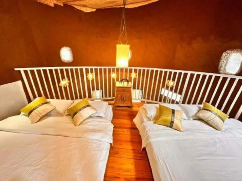 Bed in Hern Lhin Natural Resort