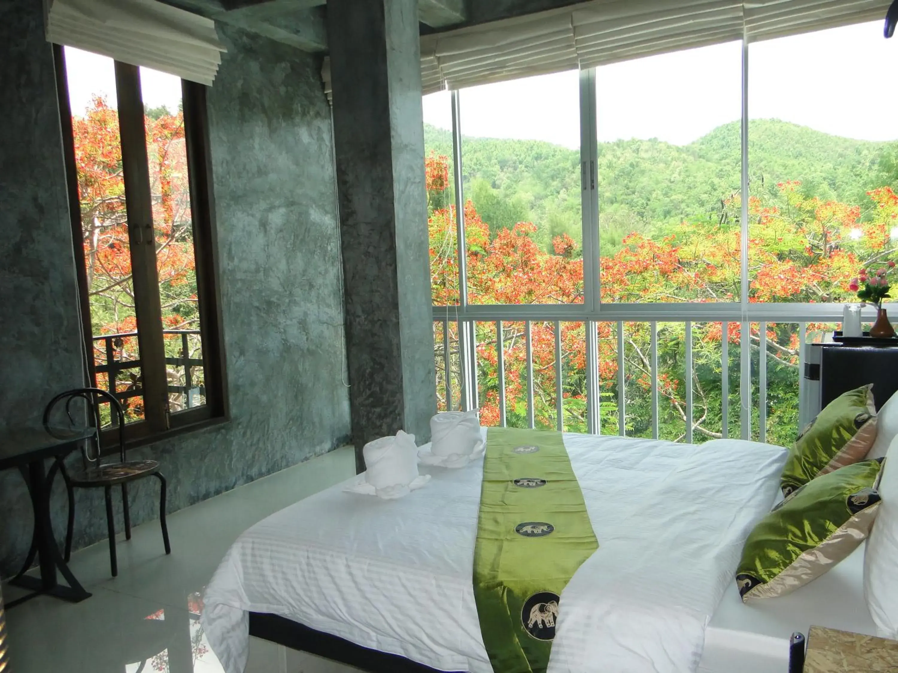 View (from property/room), Bed in Hern Lhin Natural Resort View (from property/room), Bed in Hern Lhin Natural Resort
