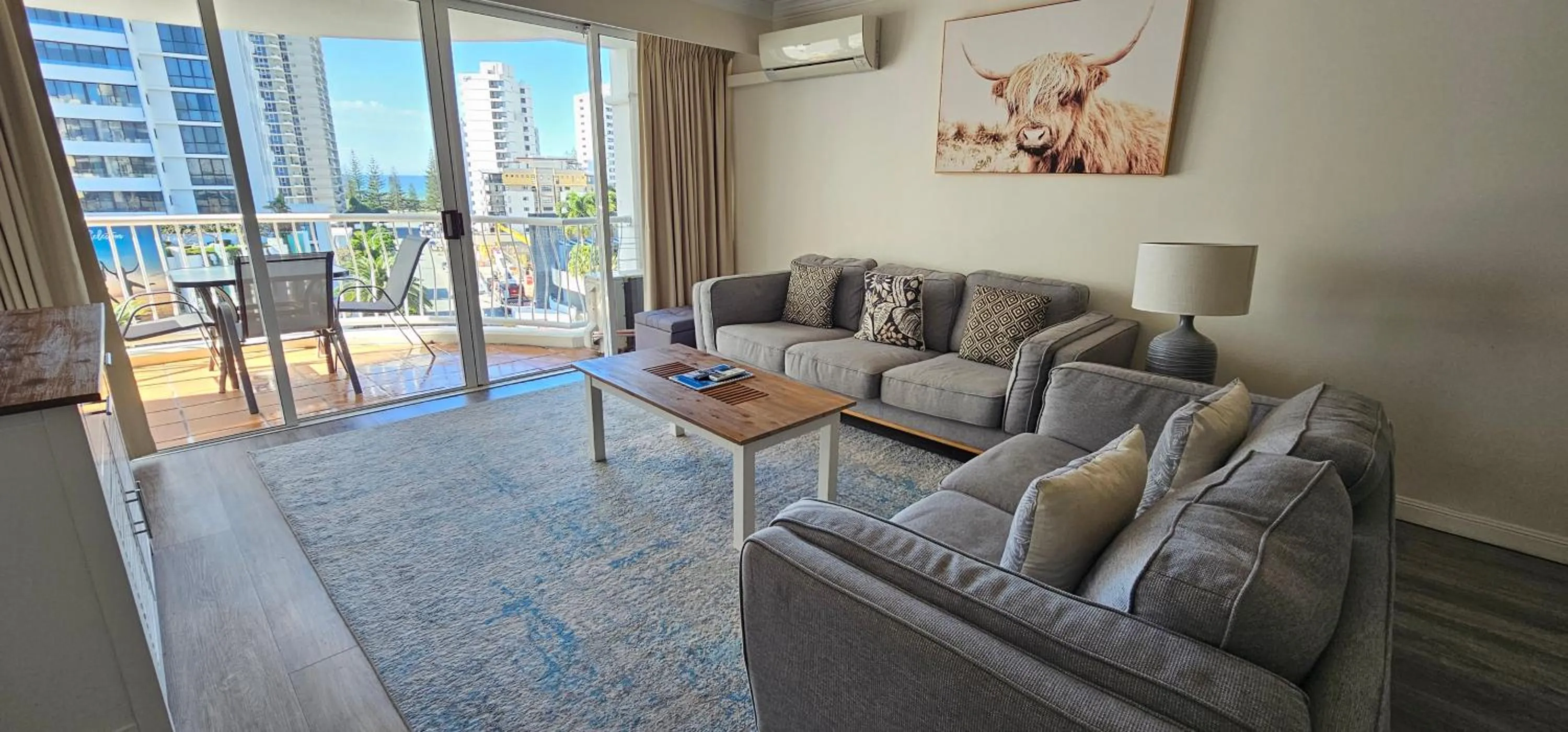 Living room in Broadbeach Holiday Apartments