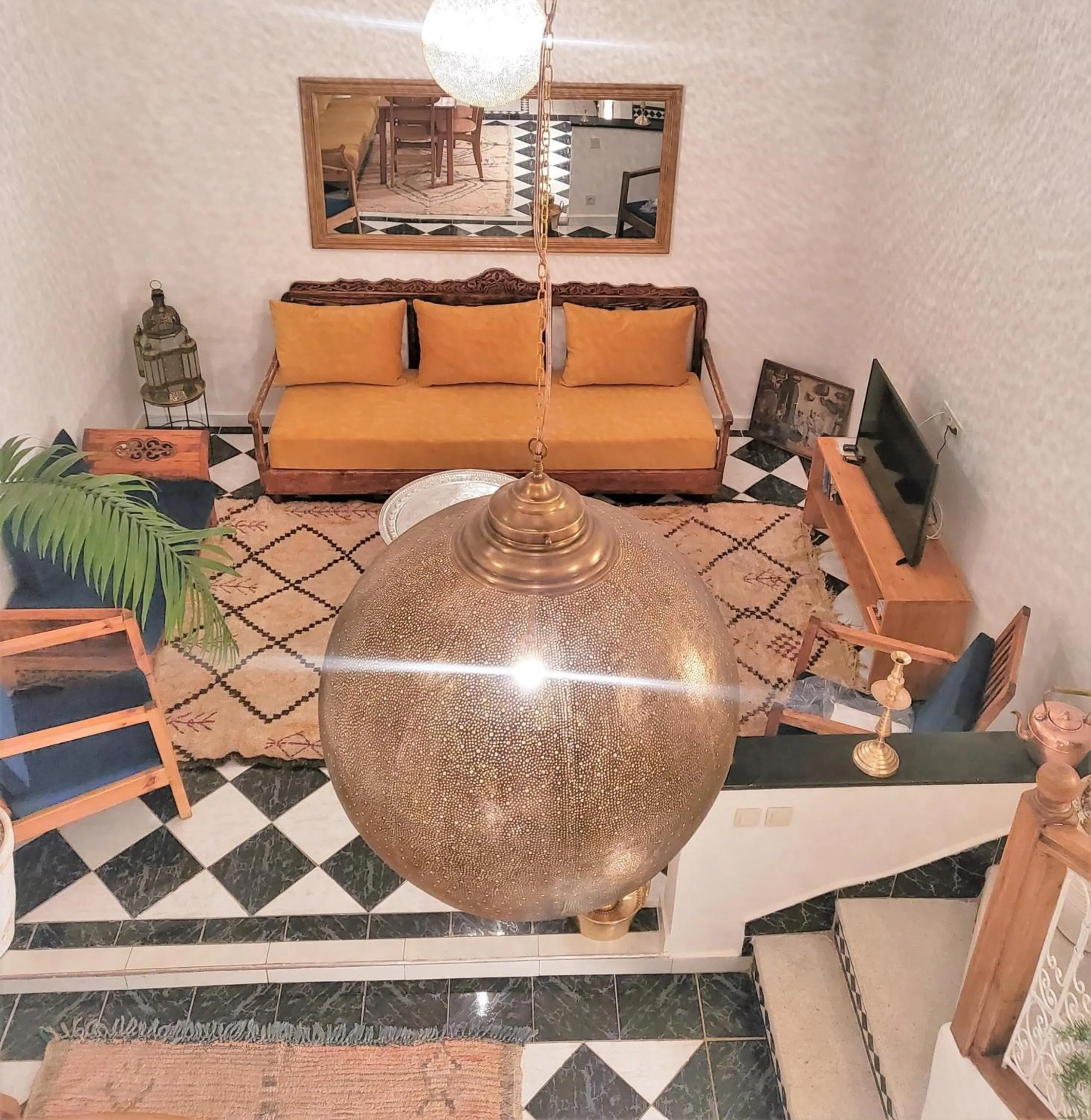 Seating area in Riad with 3 Swimming Pools