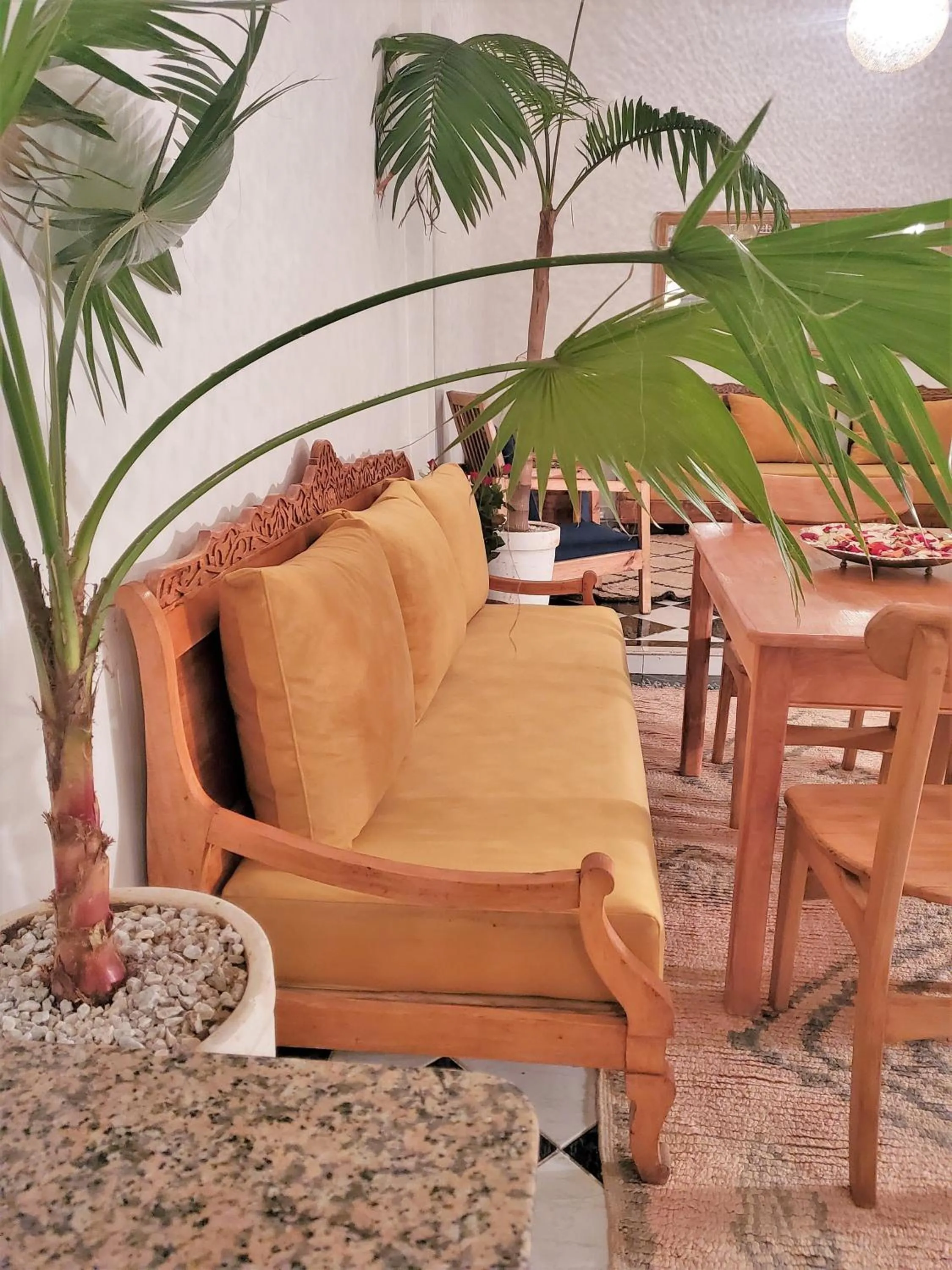 Seating area in Riad with 3 Swimming Pools