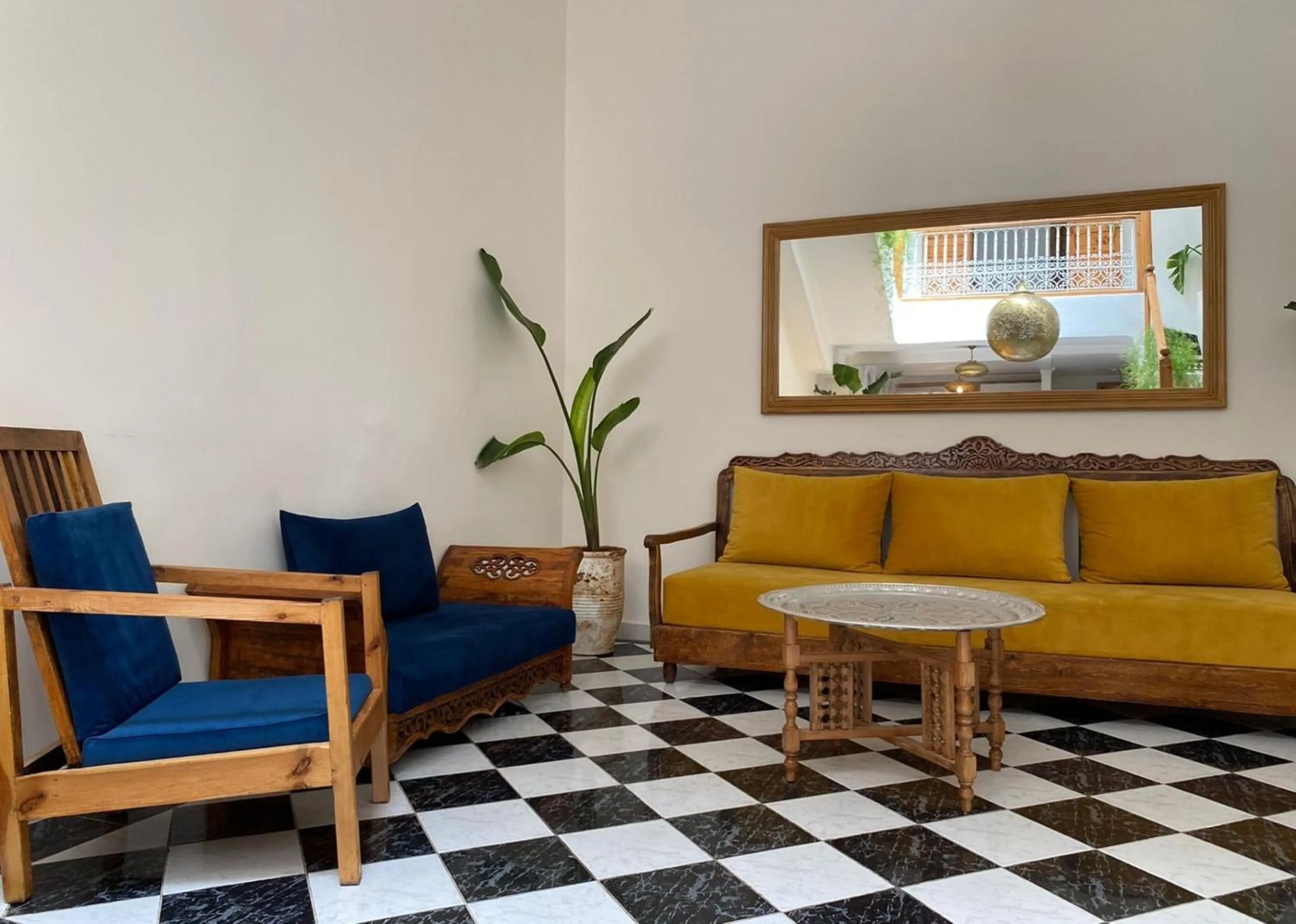 Seating area in Riad with 3 Swimming Pools