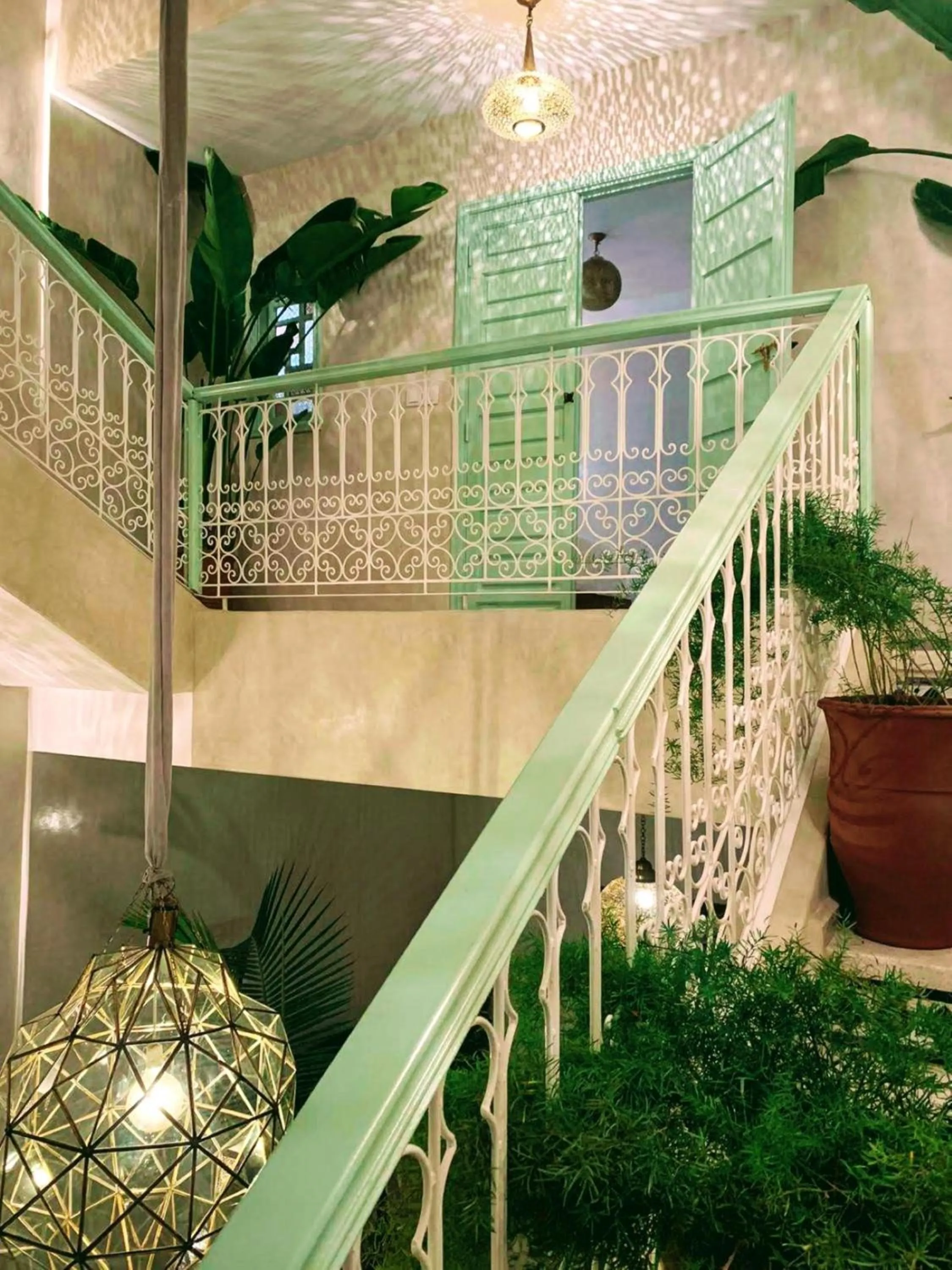 Patio in Riad with 3 Swimming Pools
